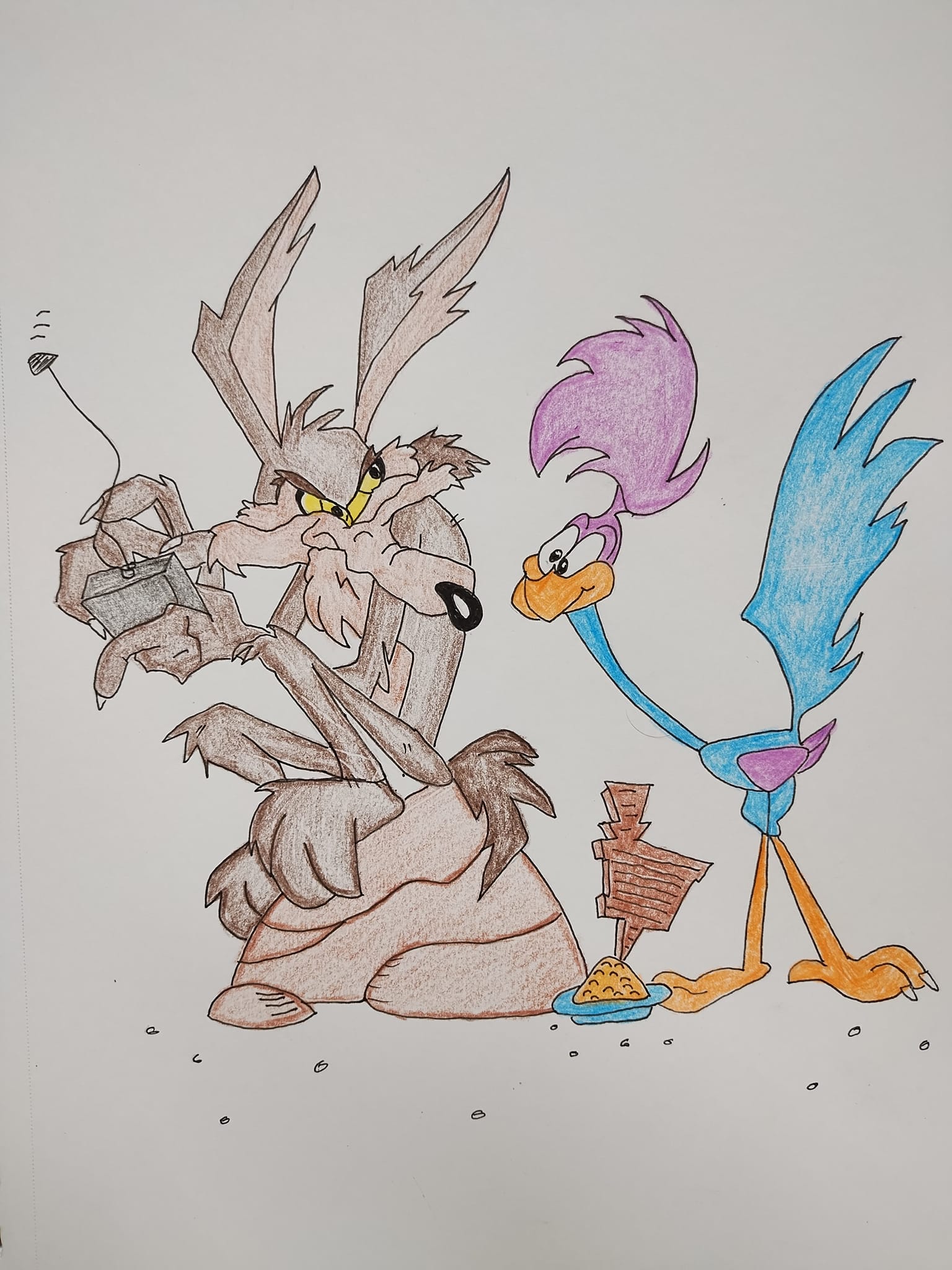 Road Runner and Wile E. Coyote - Harley Davidson
