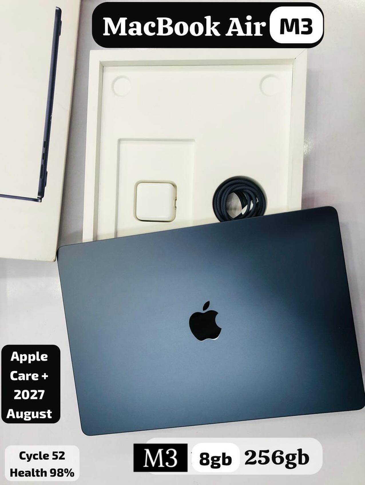 Apple MacBook Air 15 MRYU3 Apple M3 Chip 8 Core CPU 10 Core GPU 