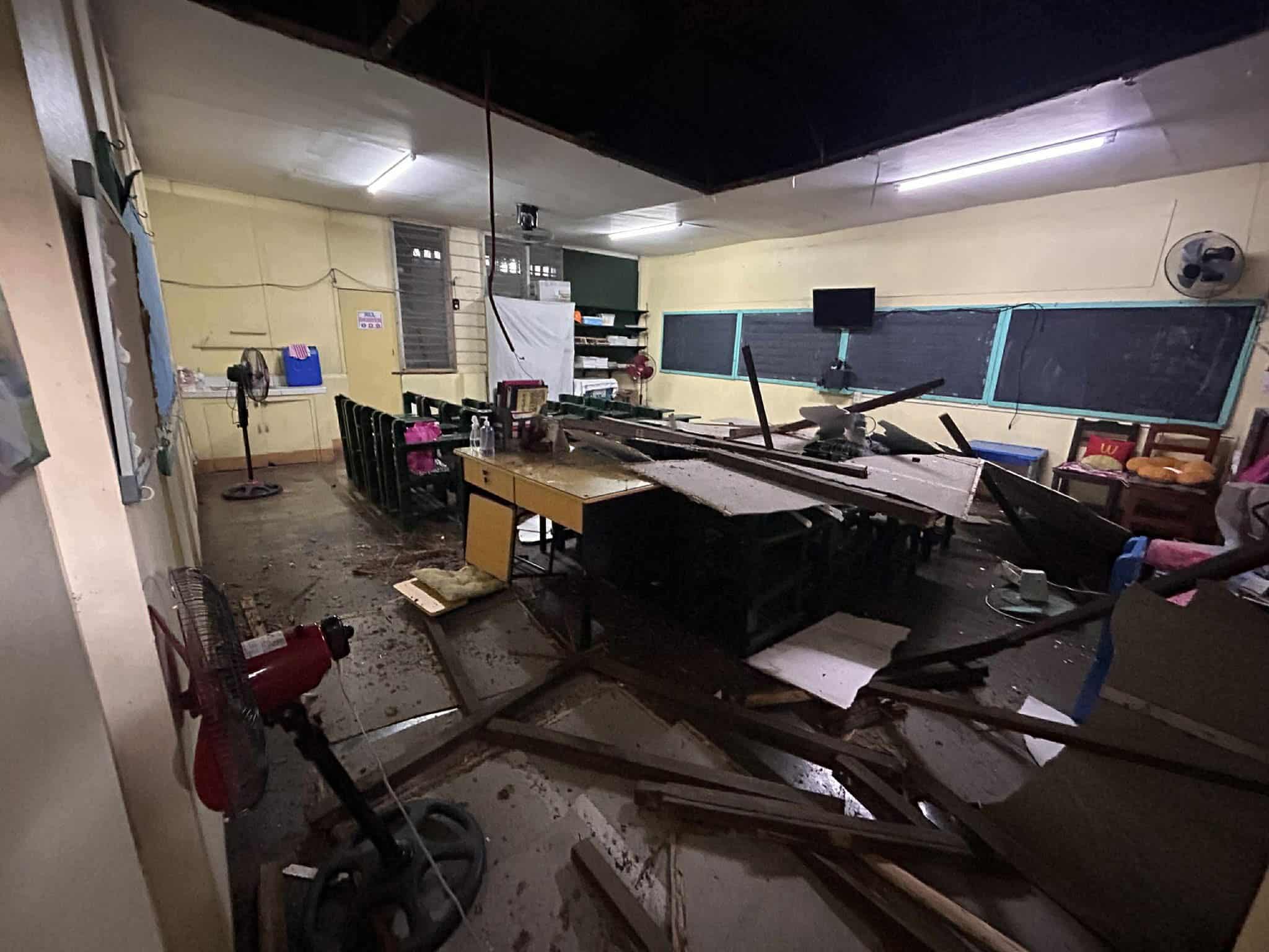 Philippine - Firefighters responded to a report of a collapsed ceiling ...