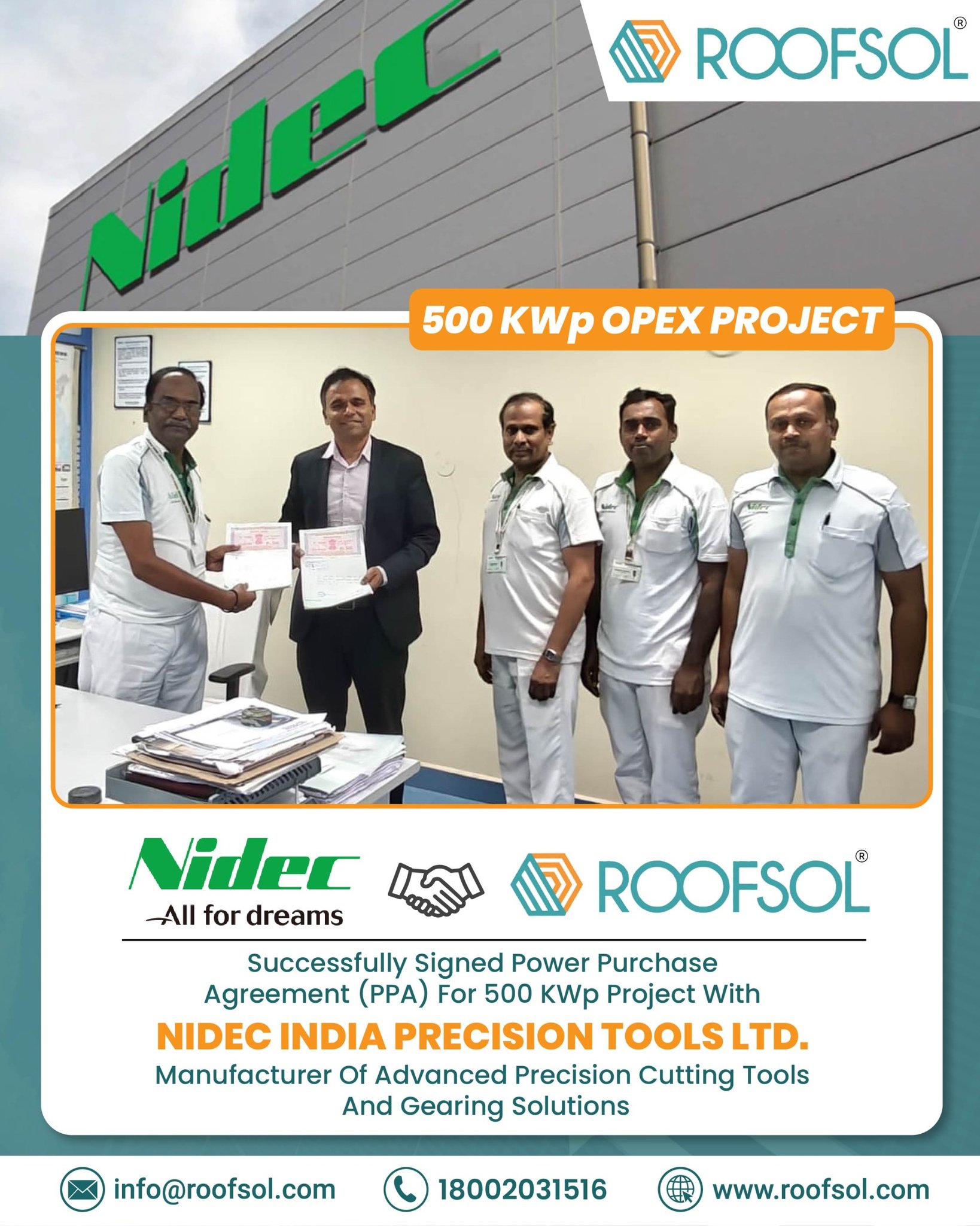 Roofsol - Roofsol Energy Pvt. Ltd. is pleased to announce the signing ...