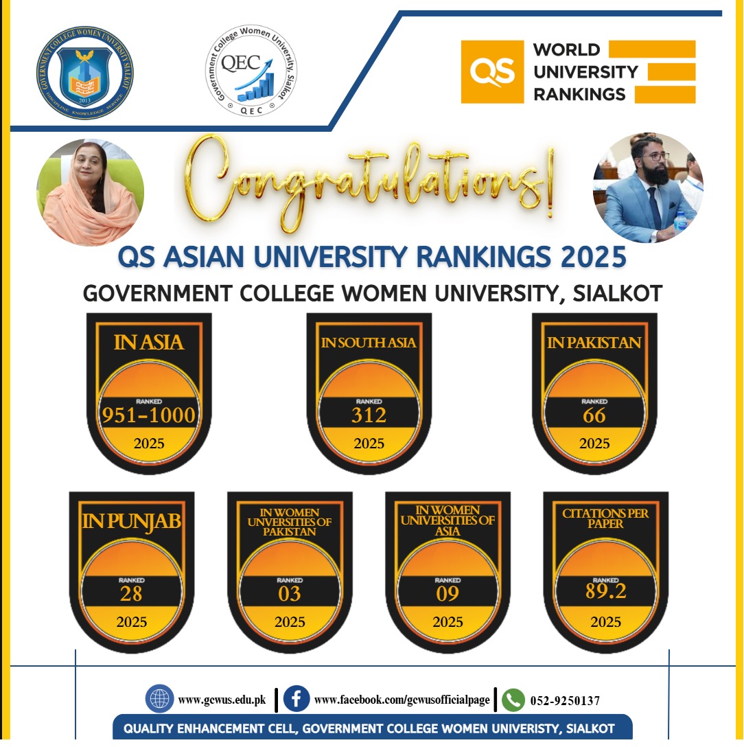 🎉 Proud... - Government College Women University Sialkot | Facebook