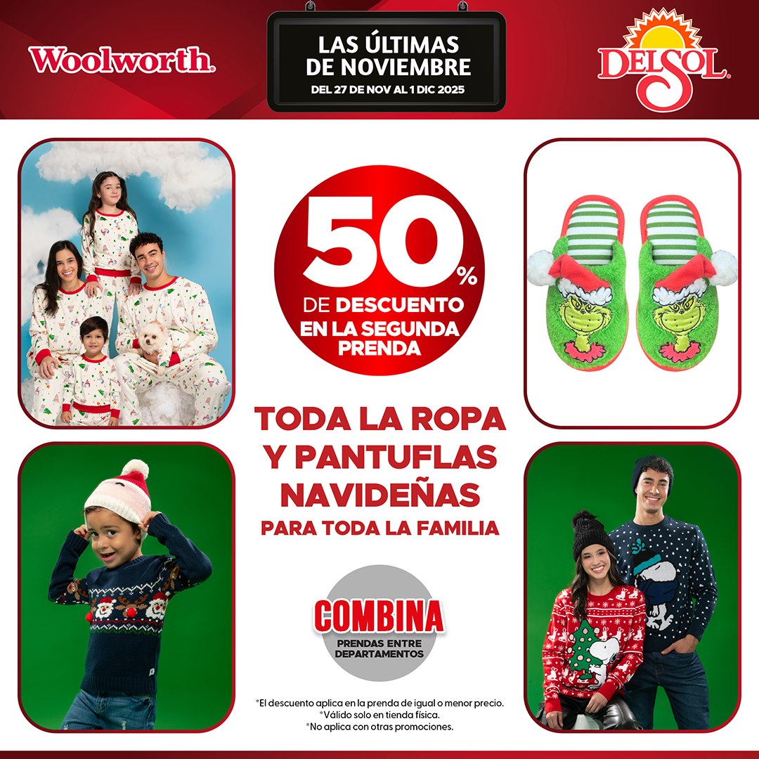 Del - 🎄🏷️ ¡Oferta navideña IMPERDIBLE: segunda prenda al 50%! 🔥 👨‍👩‍👧‍👦 ...