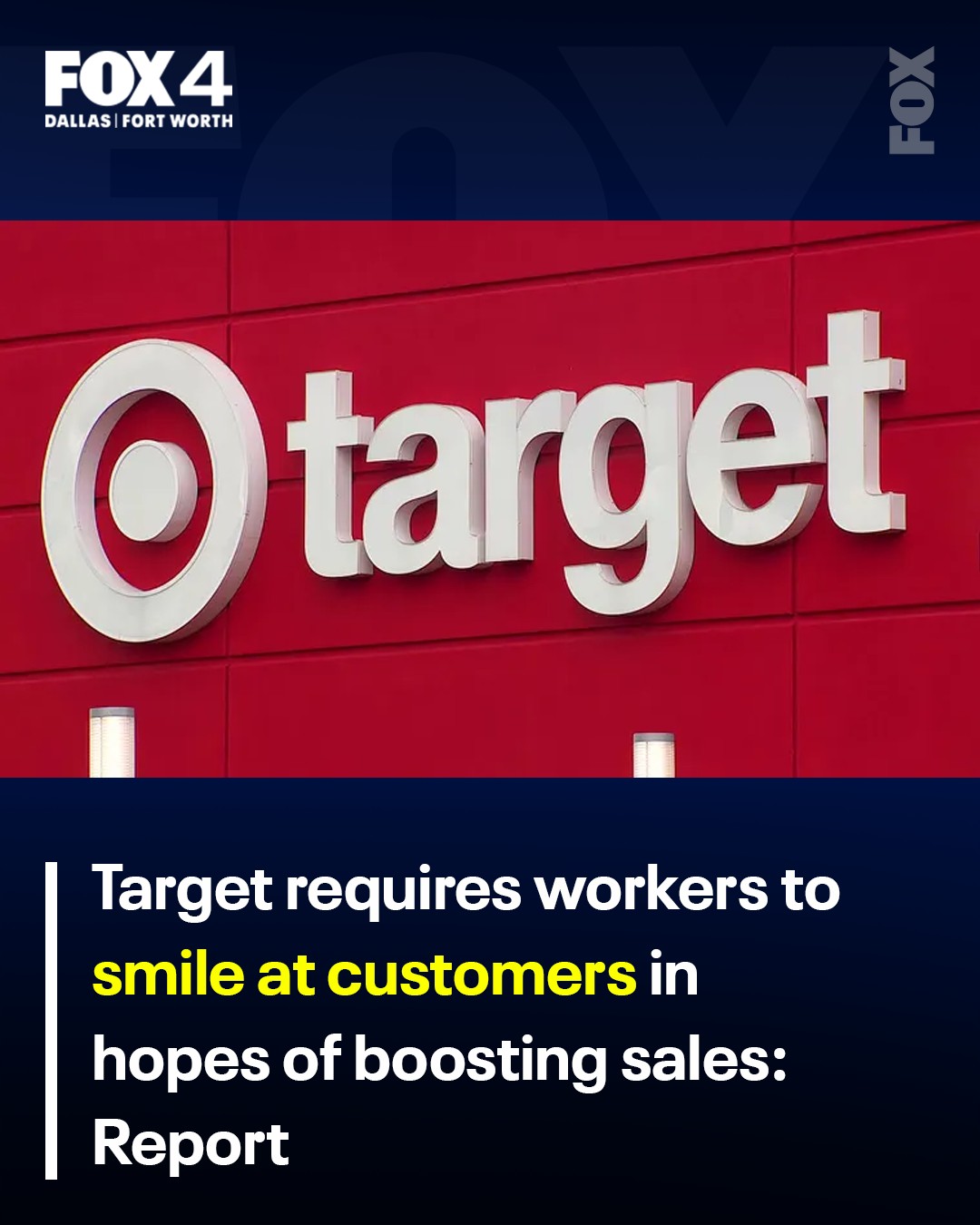 FOX - Target is hoping a new policy, that requires workers to smile at ...