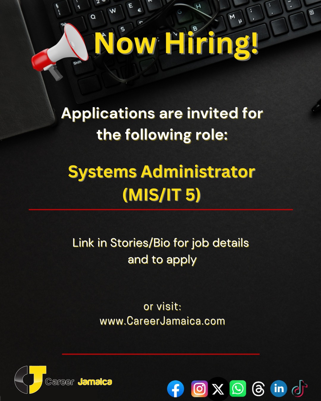 Career Jamaica - Applications are invited for the post of... | Facebook