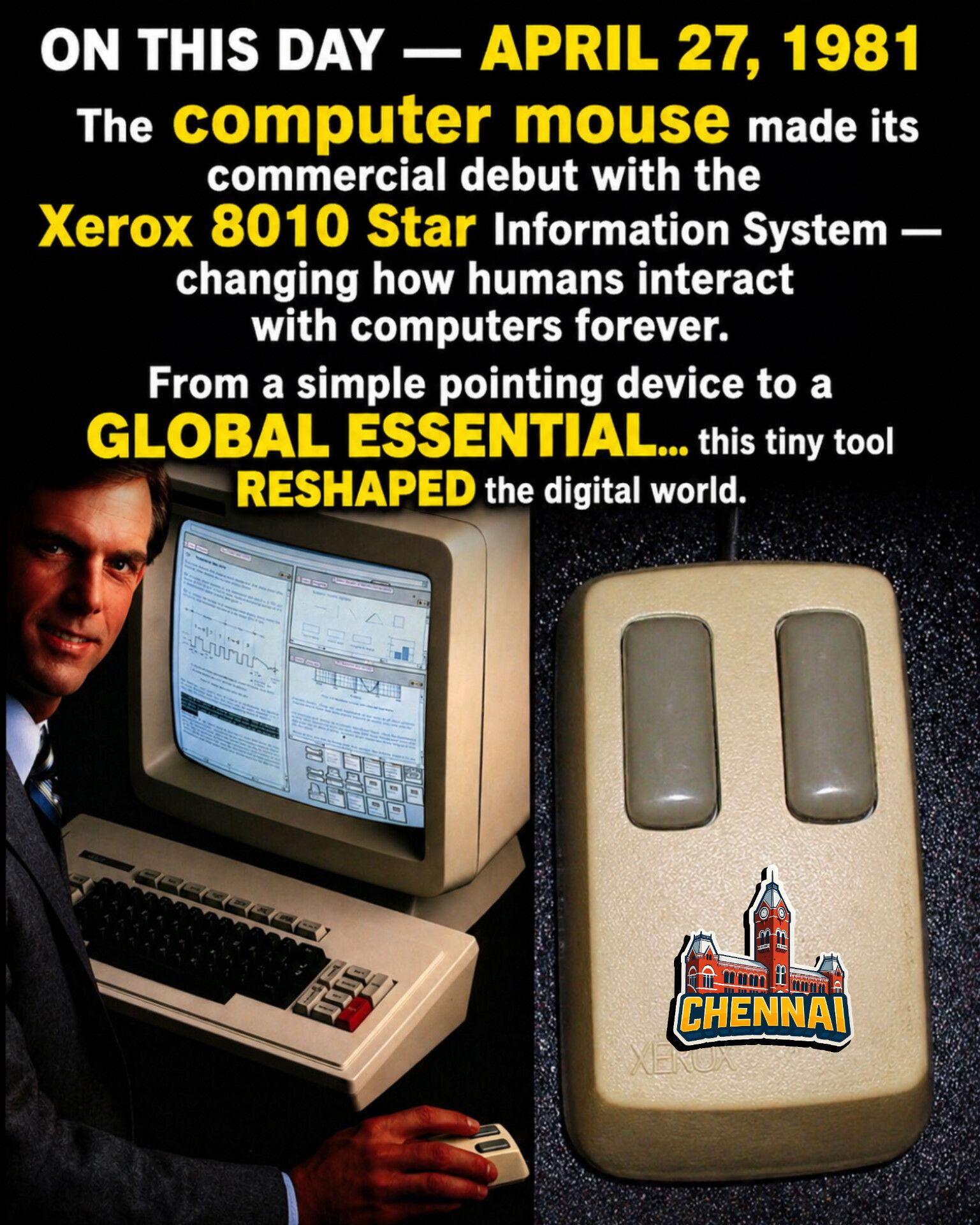 ON THIS DAY — APRIL 27, 1981 🖱️ The computer mouse made its