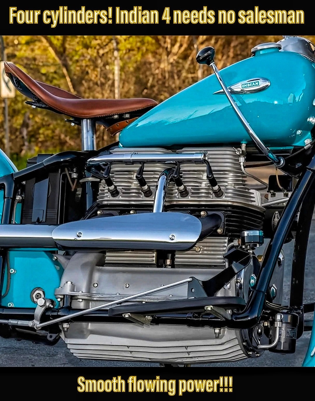 The Luxurious 1932 Indian Inline four 💙❤️🖤 The 1932 Indian