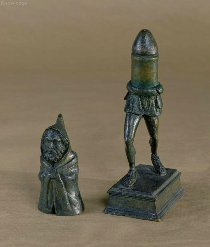 Statuette Priape En Bronze - Dieu Romain Phallique, Style Antiquité, 82 Mm - Objet Décoratif Ou De Vitrine