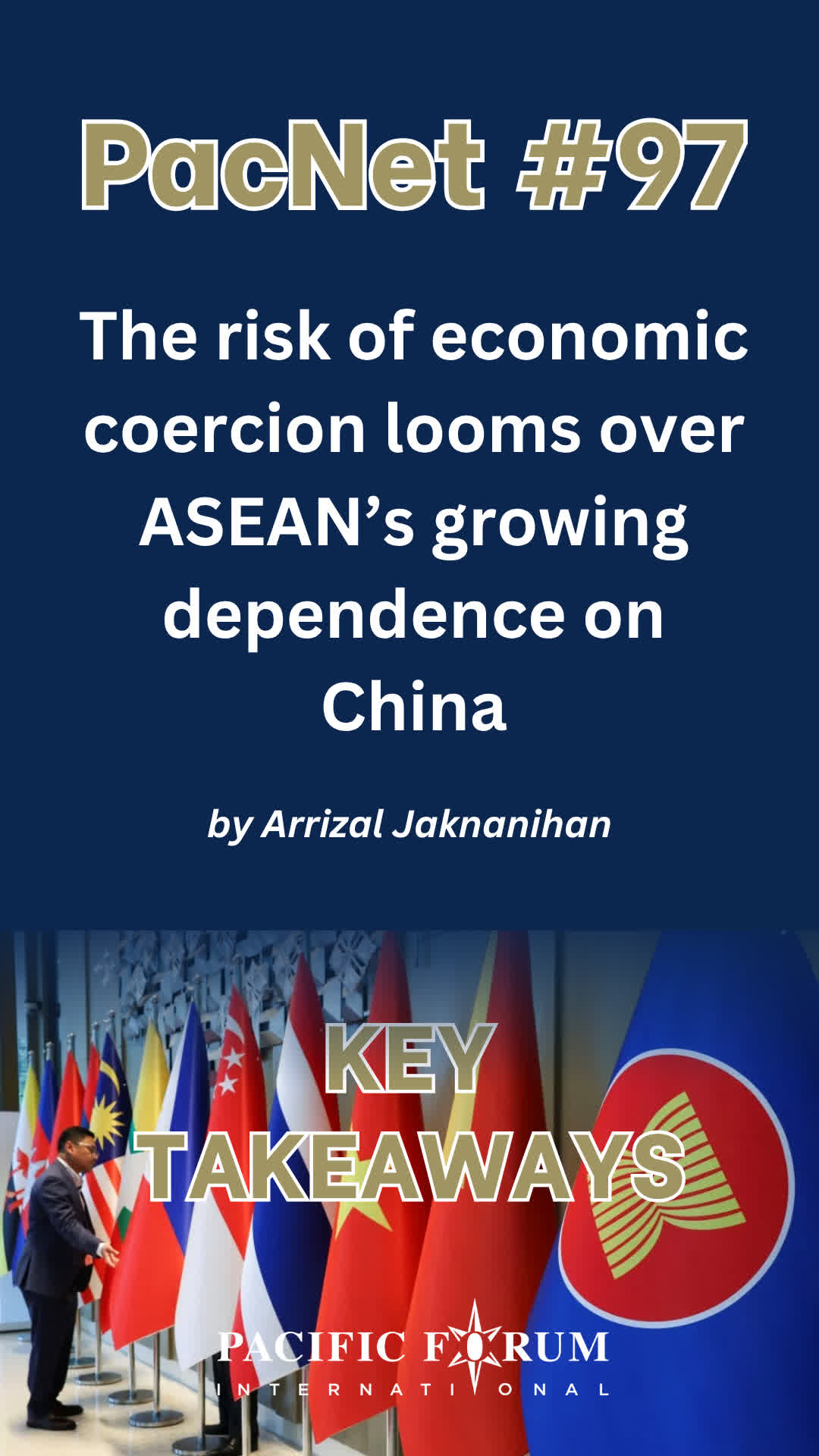Pacific Forum - 📢 PacNet #97 – The risk of economic... | Facebook