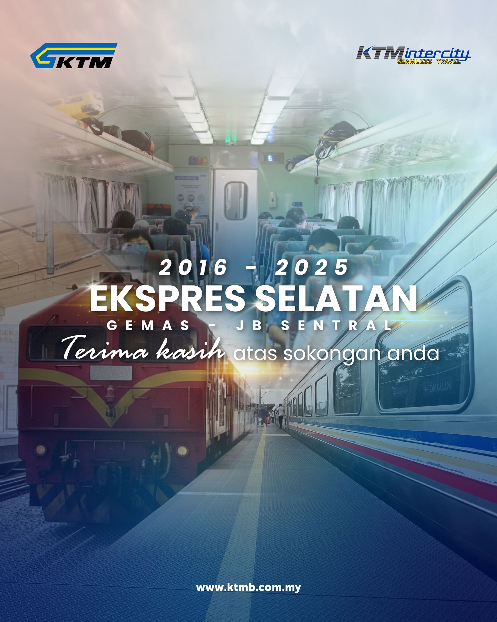 KTM - Setiap perjalanan ada penamatnya. Tren Ekspres Selatan telah ...