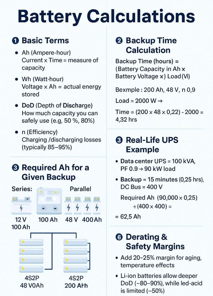 Electrical - Battery Calculation ‼️ #electrician #electricalcontractor ...