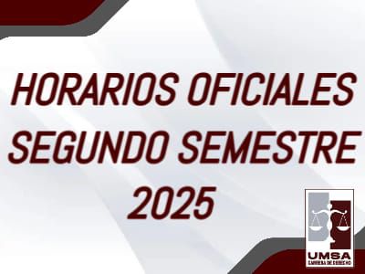Carrera - HORARIOS OFICIALES SEGUNDO SEMESTRE 2025 Link de descarga ...
