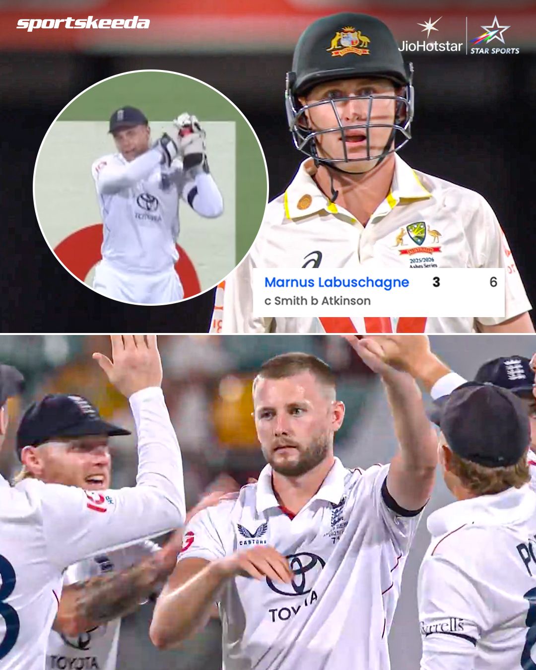 Wicket No.2 for Gus Atkinson!... - Sportskeeda Cricket | Facebook