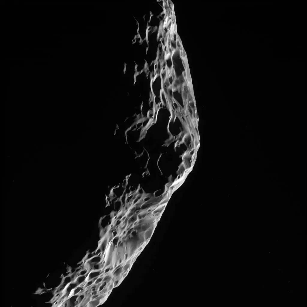 The Worlds - This stunning false-color view of Saturn’s moon Hyperion ...