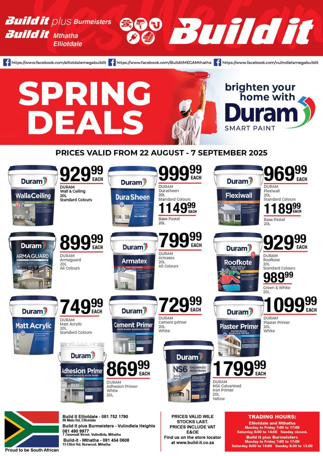 SPRING DEALS with Duram and... - Build it plus Burmeisters | Facebook