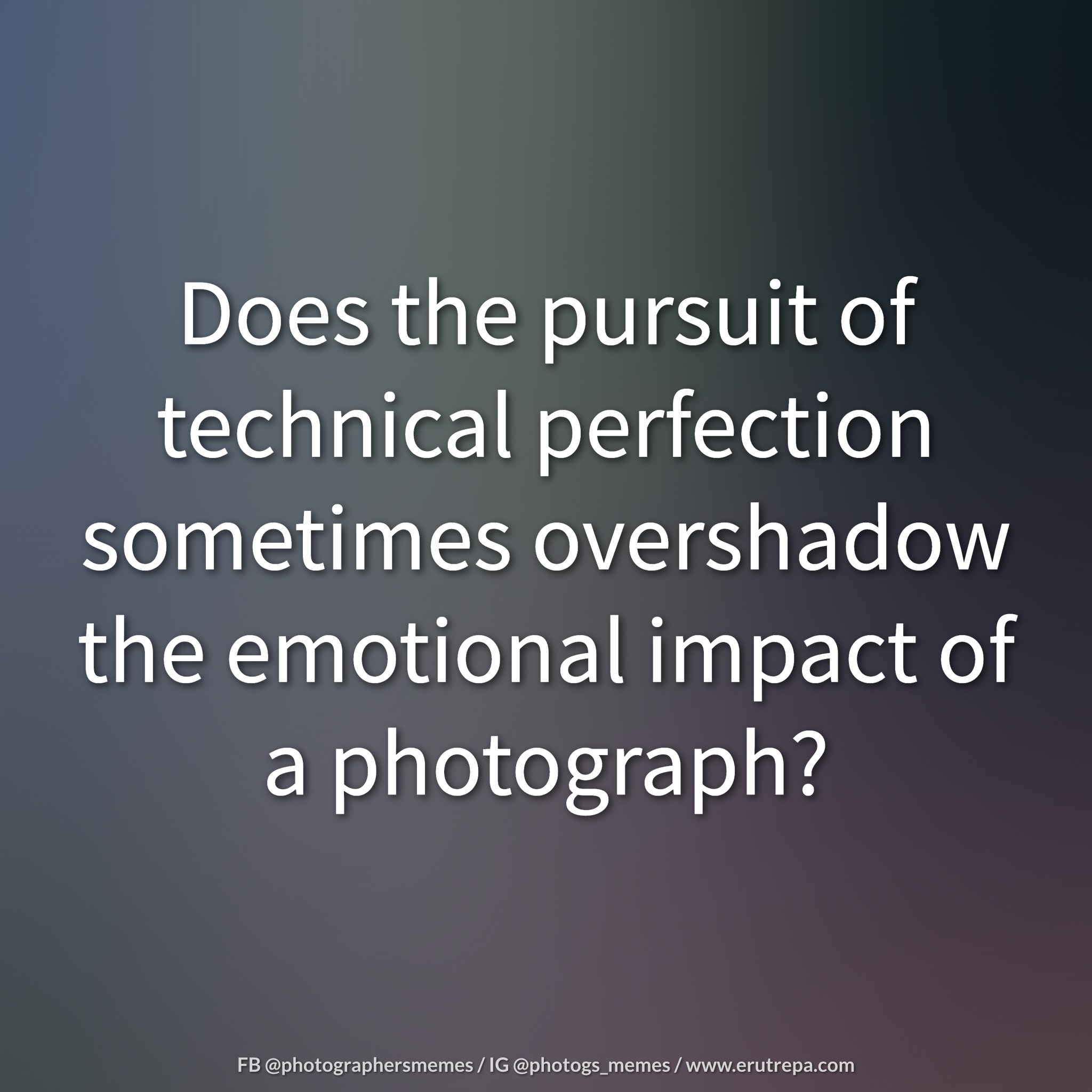 Photography - Lost in the pursuit of sharpness, we sometimes forget the ...