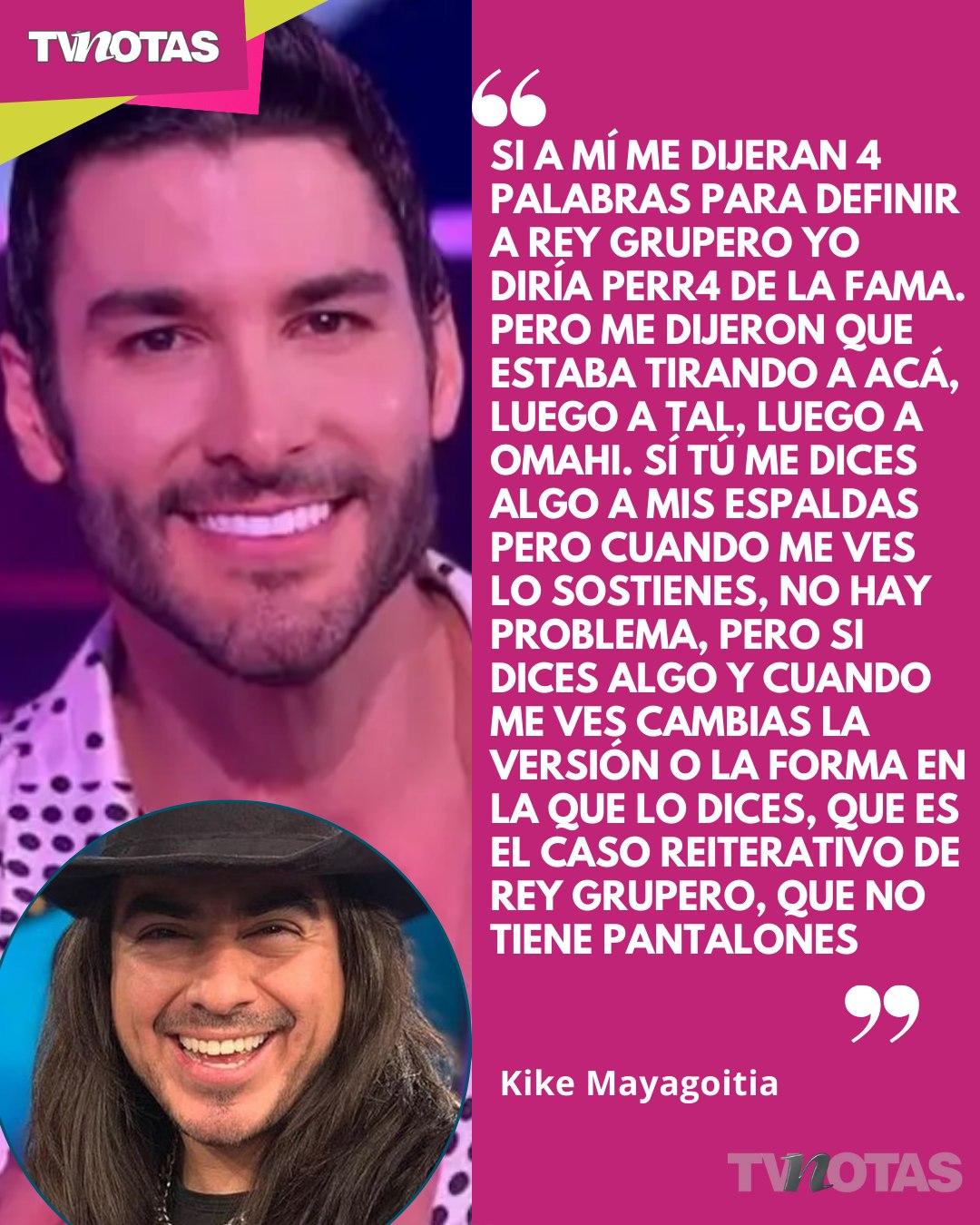 TVNotas - Kike Mayagoitía acerca de Rey grupero 😱👉 https://bit.ly ...