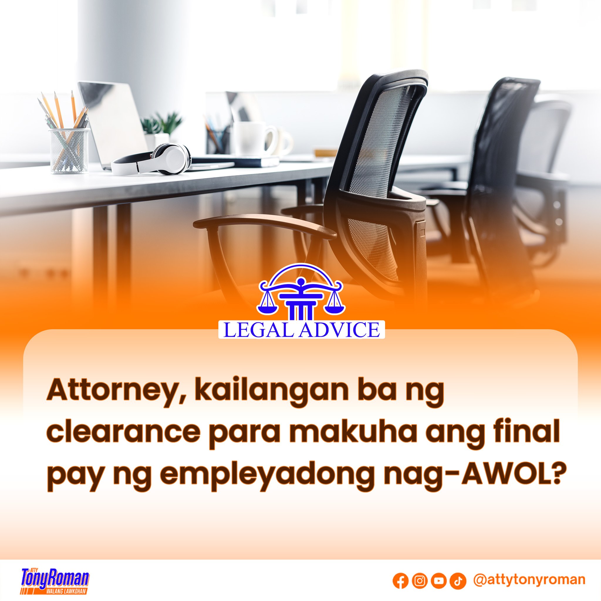 Atty. - 𝐀𝐭𝐭𝐨𝐫𝐧𝐞𝐲, 𝐤𝐚𝐢𝐥𝐚𝐧𝐠𝐚𝐧 𝐛𝐚 𝐧𝐠 𝐜𝐥𝐞𝐚𝐫𝐚𝐧𝐜𝐞 𝐩𝐚𝐫𝐚 𝐦𝐚𝐤𝐮𝐡𝐚 𝐚𝐧𝐠 𝐟𝐢𝐧𝐚𝐥 𝐩𝐚𝐲 ...