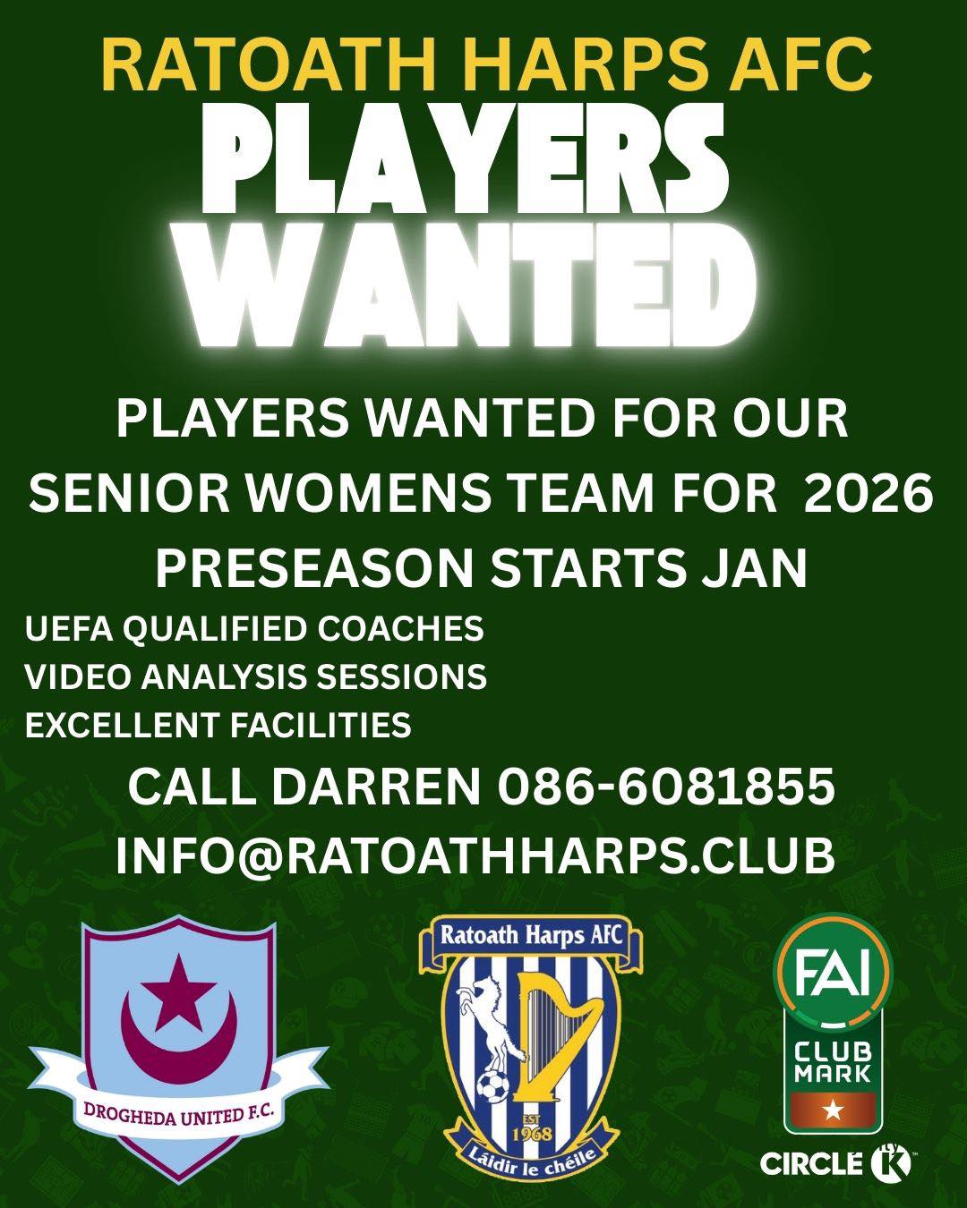 Ratoath - Our Senior Women’s Team are looking to add some players for ...