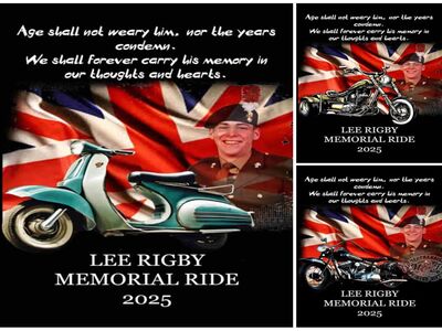 Lee Rigby Memorial Ride. 2 meet points!! See event details.