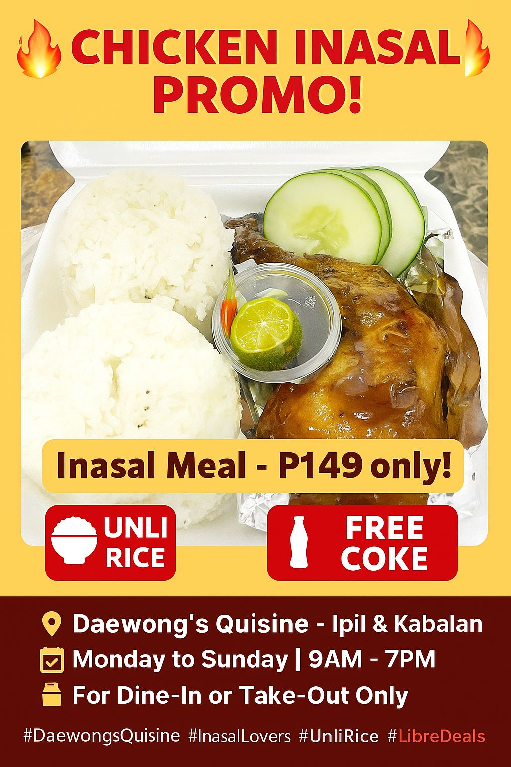 🔥 CHICKEN INASAL ALERT! 🔥 Busog sa... - Daewong's Quisine | Facebook