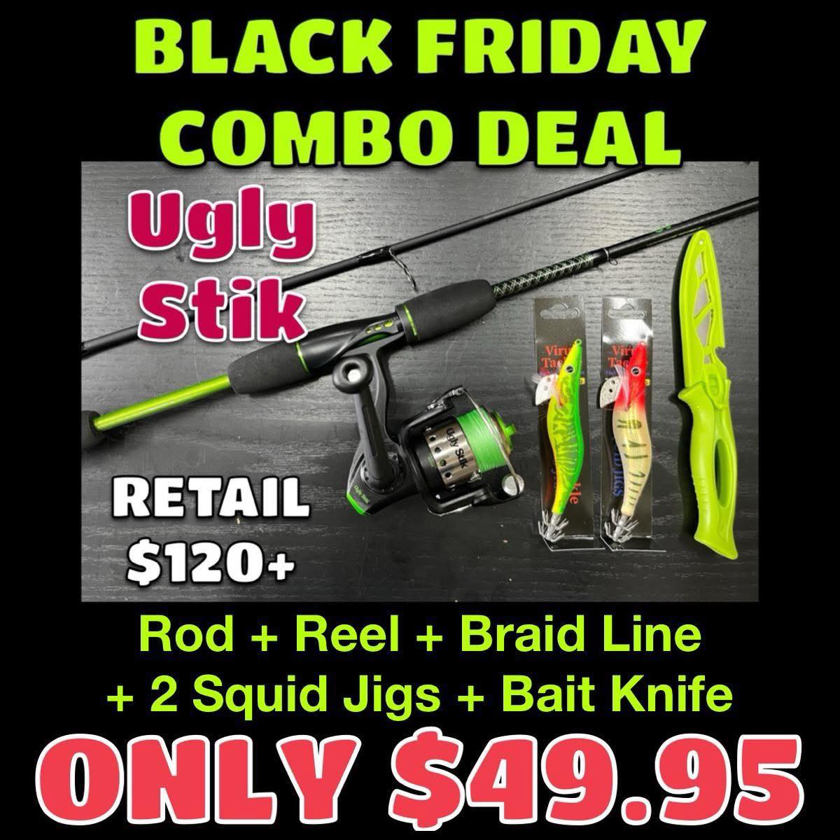 Ray - BLACK FRIDAY SUPER COMBO DEAL Shakespeare Ugly Stik Gx2 ROD ...