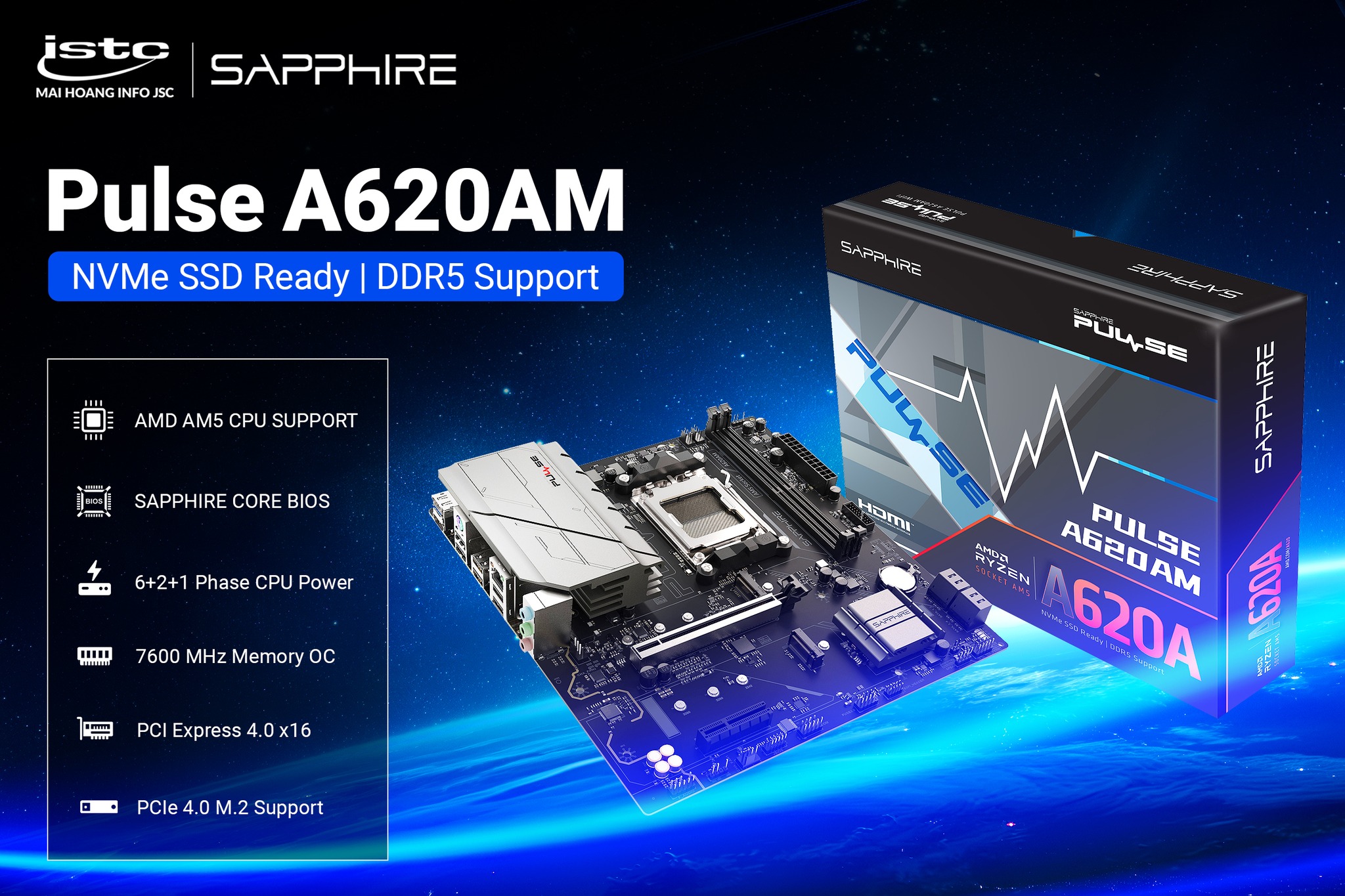 Công - 💥 SAPPHIRE PULSE A620AM – Tấm mạch in đã lắp ráp, nâng cấp hiệu ...
