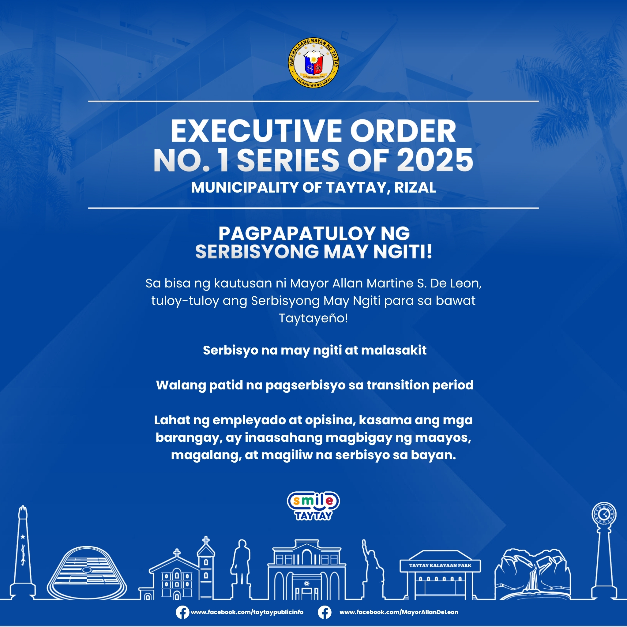 EXECUTIVE ORDER ALERT |... - Taytay Public Information Office | Facebook