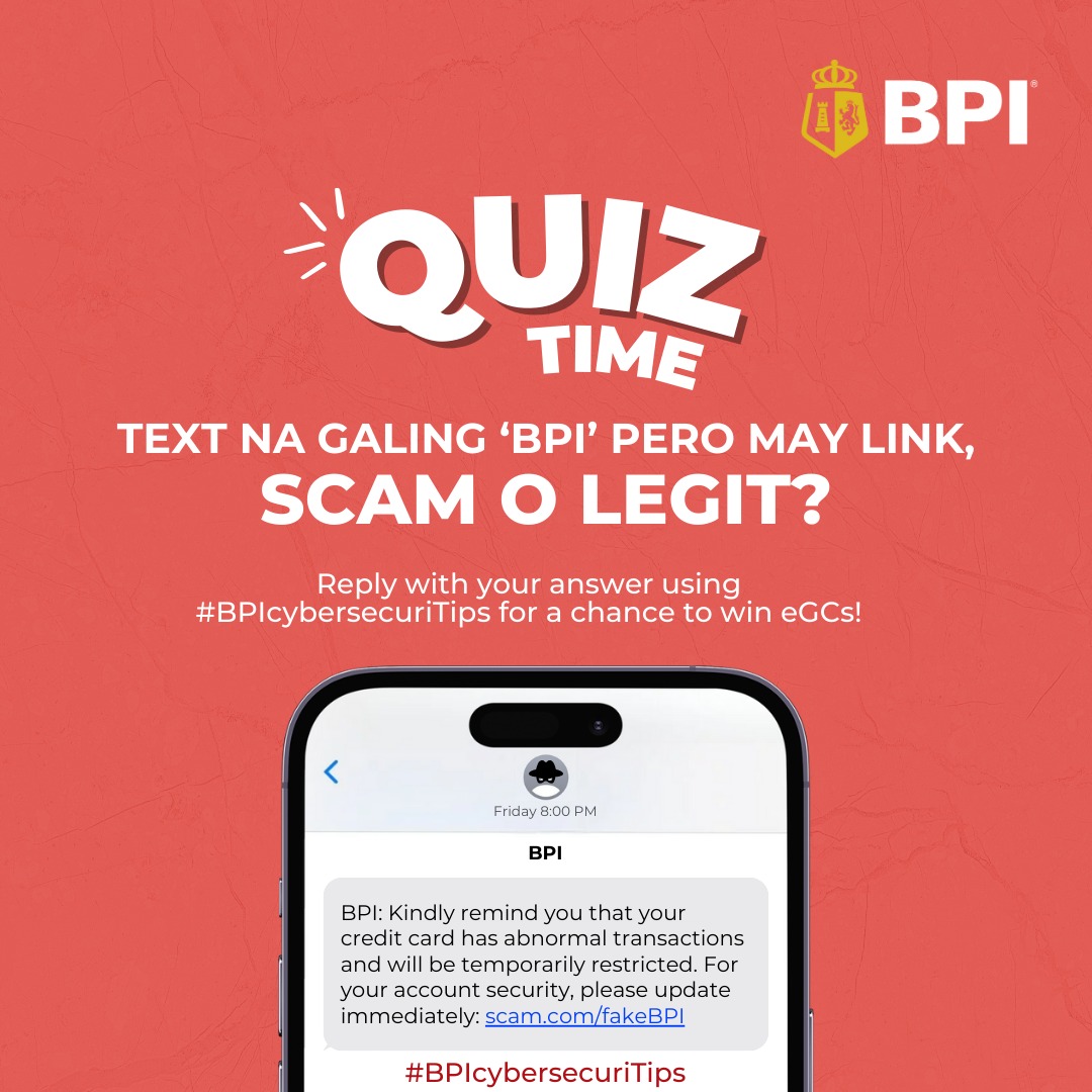 BPI - #BPIcybersecuriTips: Quiz time. Compromised daw ang... | Facebook