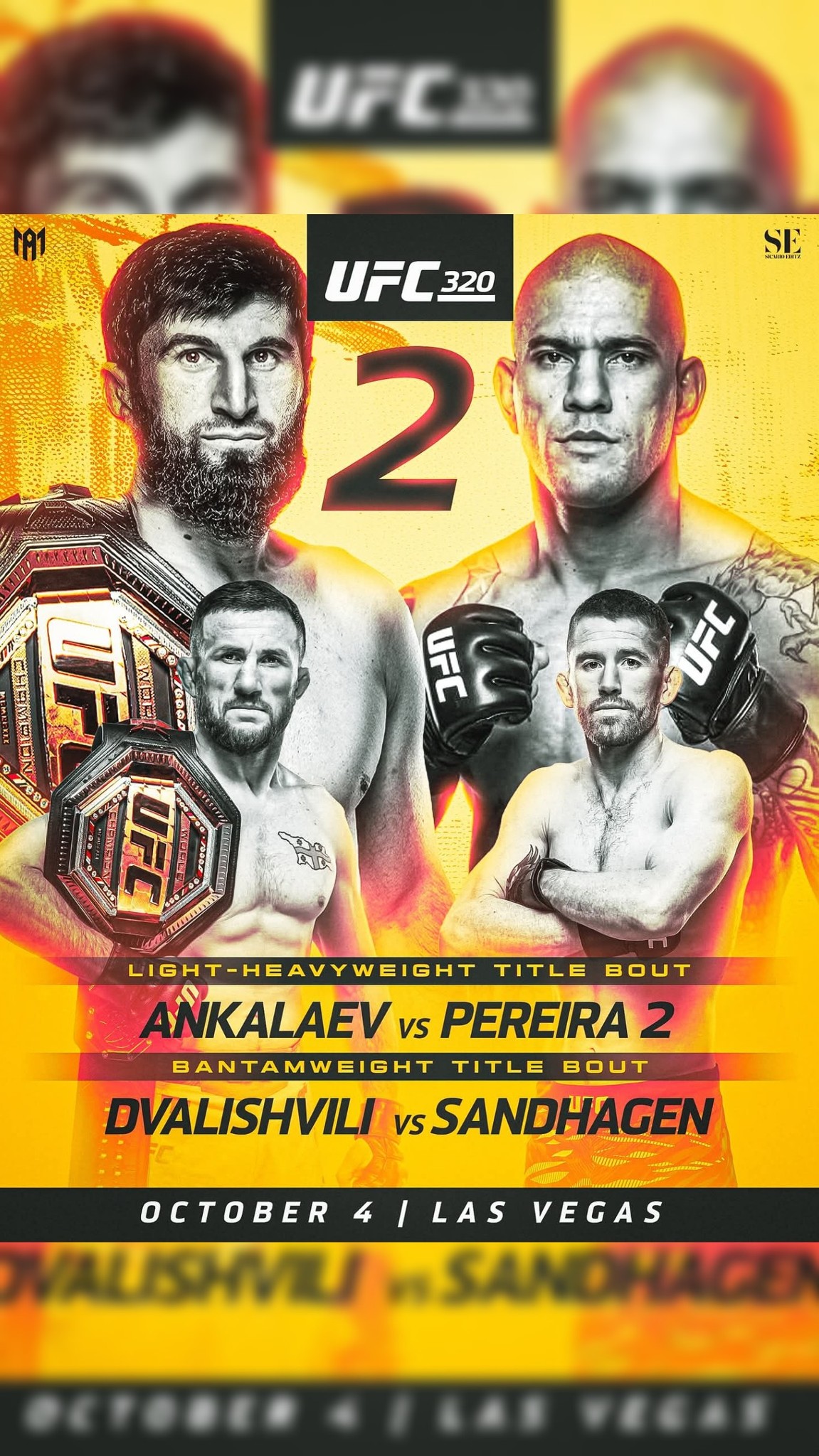 Your #UFC320 poster is here 🤩 🏆 Magomed Ankalaev vs Alex Pereira