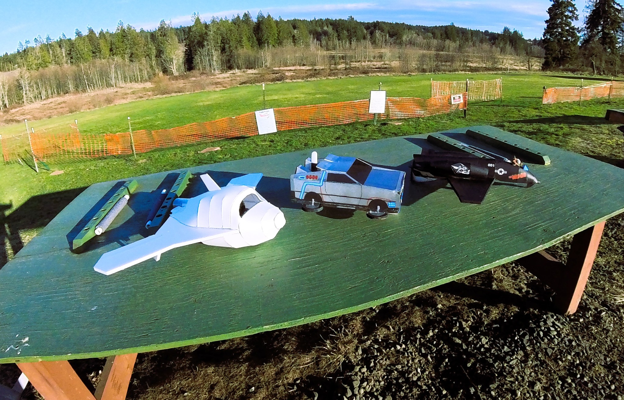 RC cartoon planes including X-47B and A-12 Wild Wolf