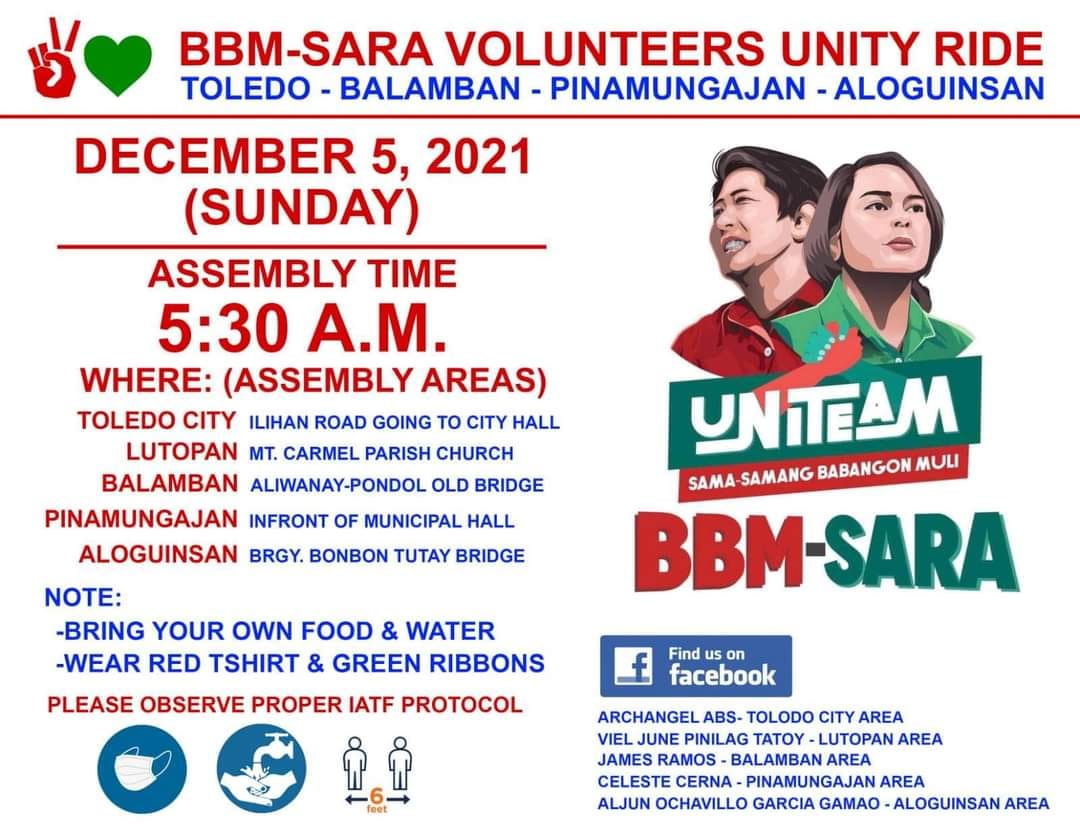 📣 ADUNAY IPAHIGAYON NGA UNITY RIDE... - BBM Sugboanon Youth
