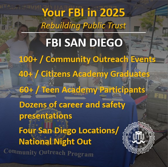 FBI - As we welcome 2026, look back at how FBI - San Diego helped ...