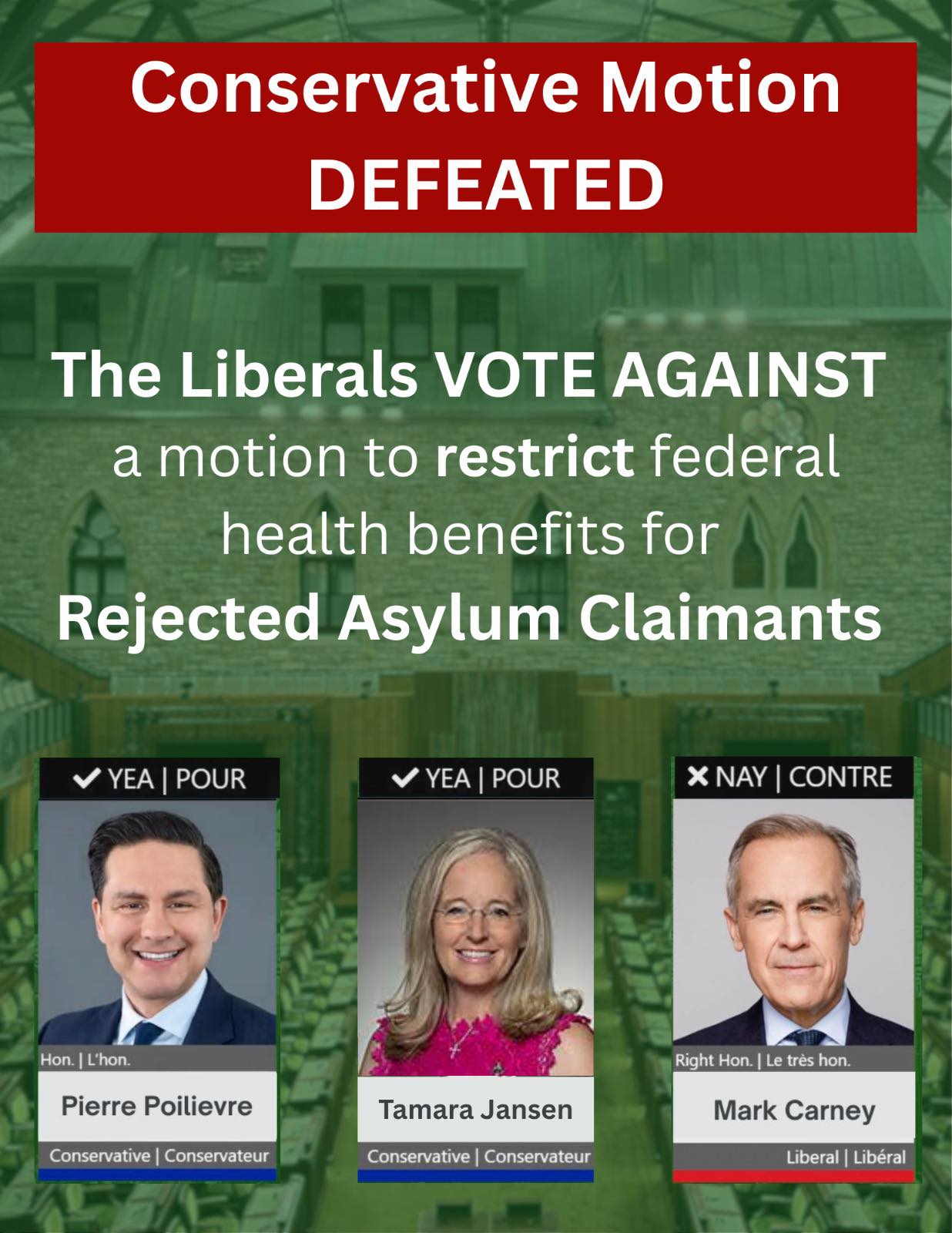 Tamara Jansen - Liberals just voted AGAINST a Conservative... | Facebook