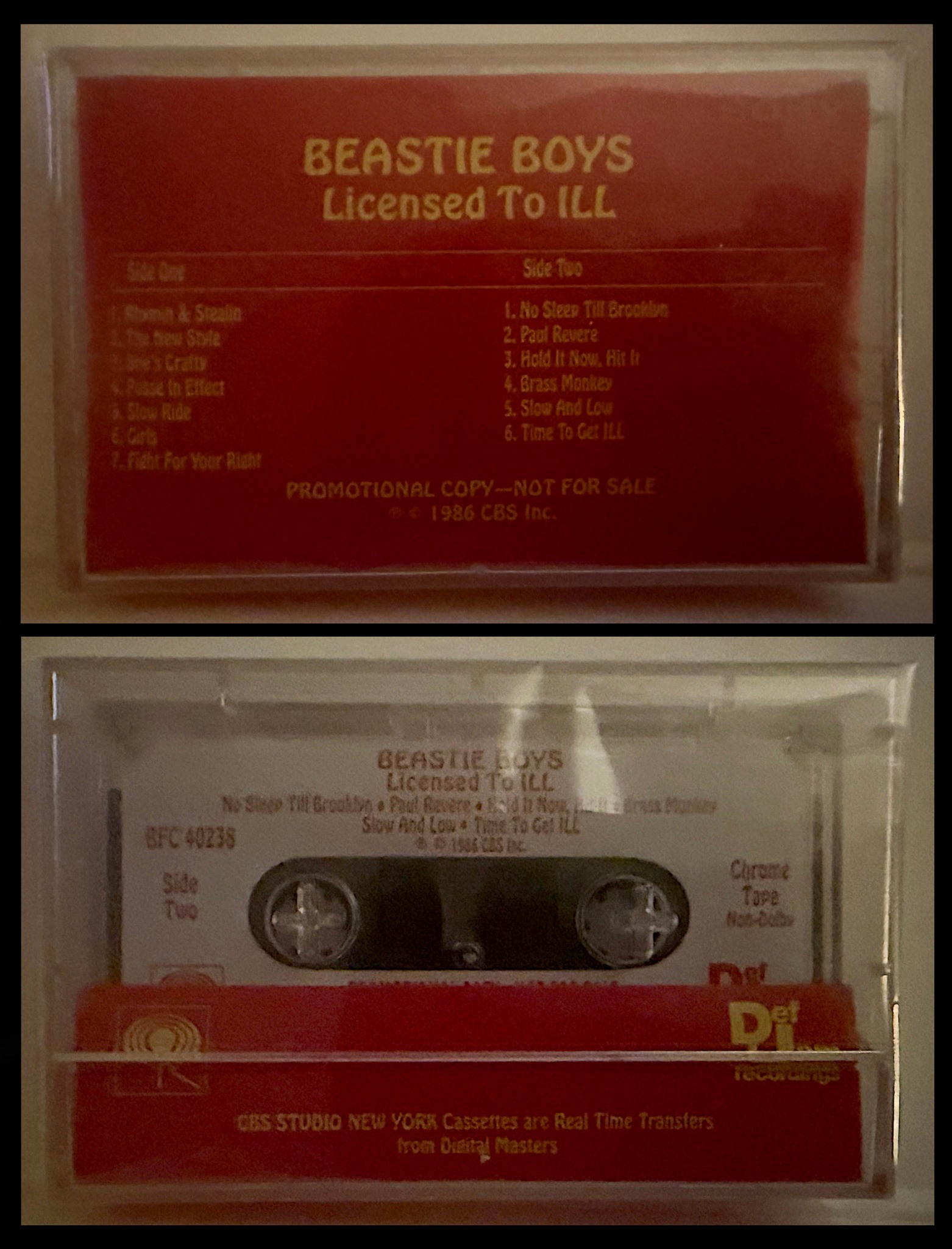 Beastie Boys Licensed to Ill cassette album