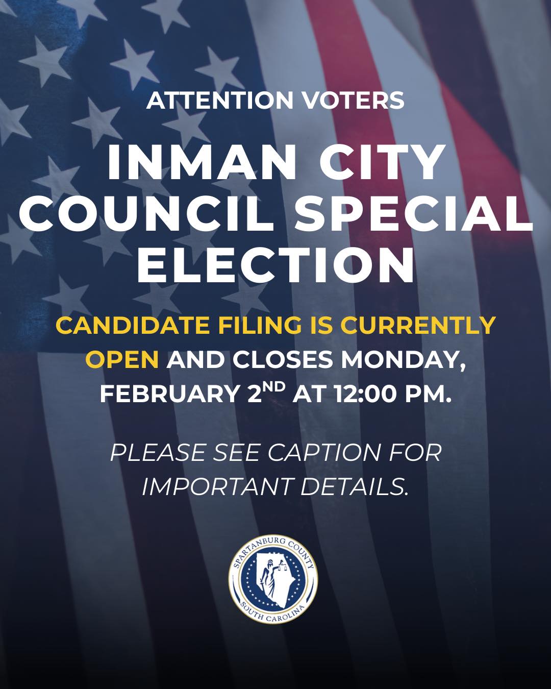 Spartanburg - ATTENTION: Candidate filing for the Inman City Council ...