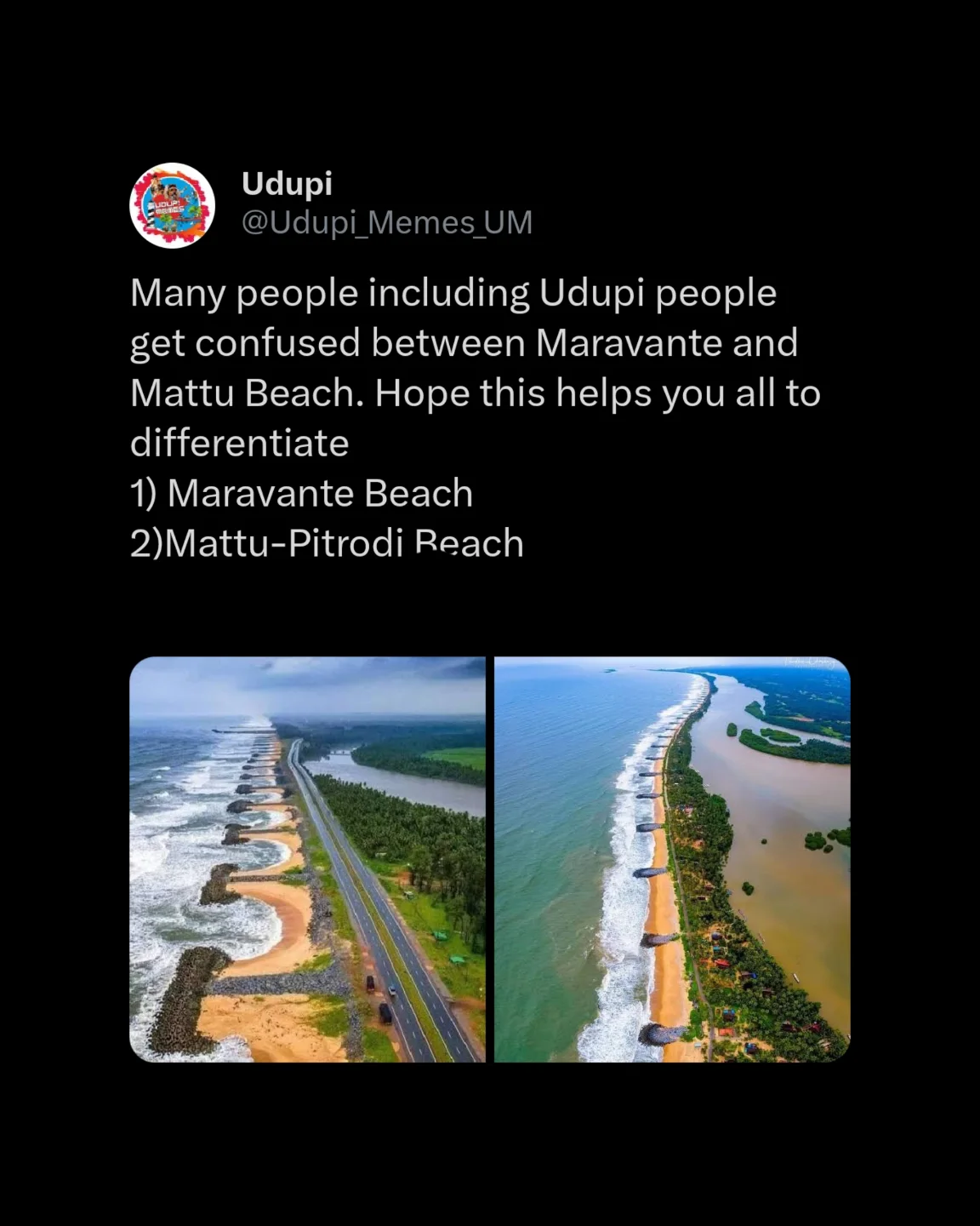 Udupi memes-UM - Kundapura folks keep calling Mattu Beach... | Facebook