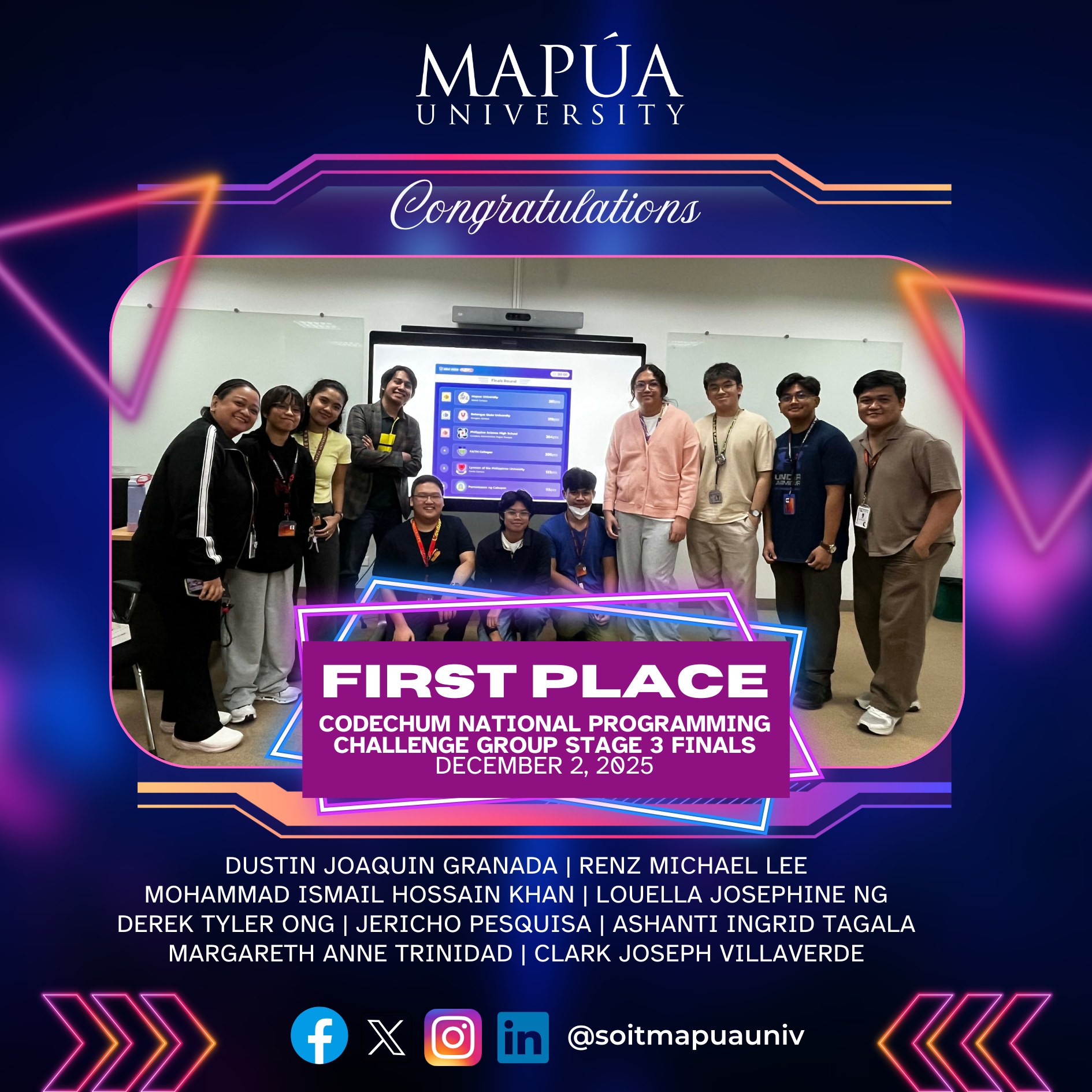 School - 🏆 Congratulations to the team of the School of Information ...