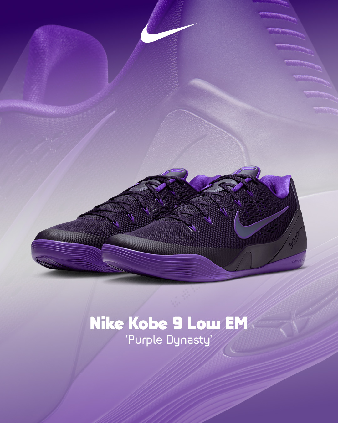 ARRIVING TOMORROW The Nike Kobe 9 Low EM 'Purple Dynasty' drops