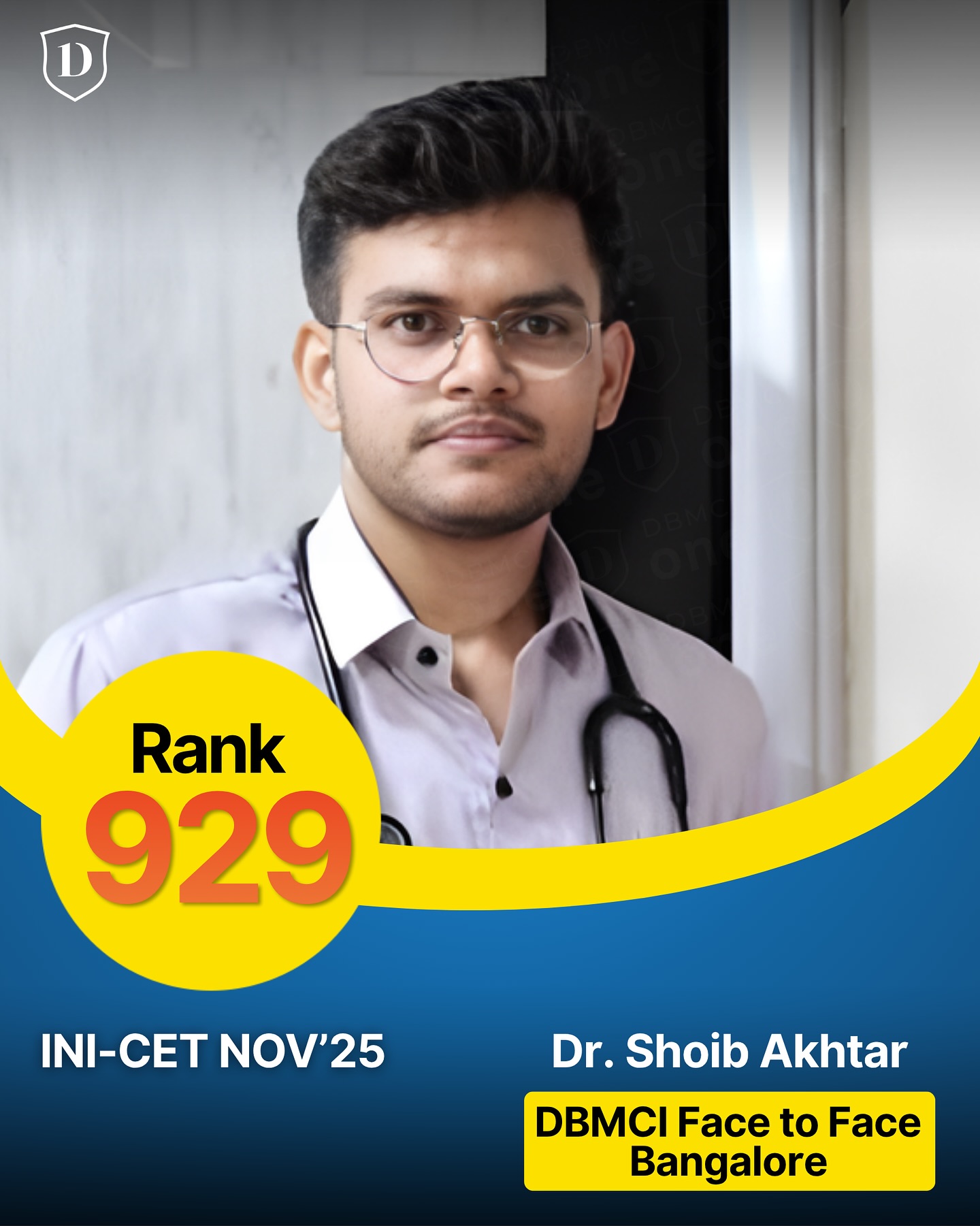 DBMCI - Congratulations to Dr. Shoib Akhtar for securing Rank 929 in ...