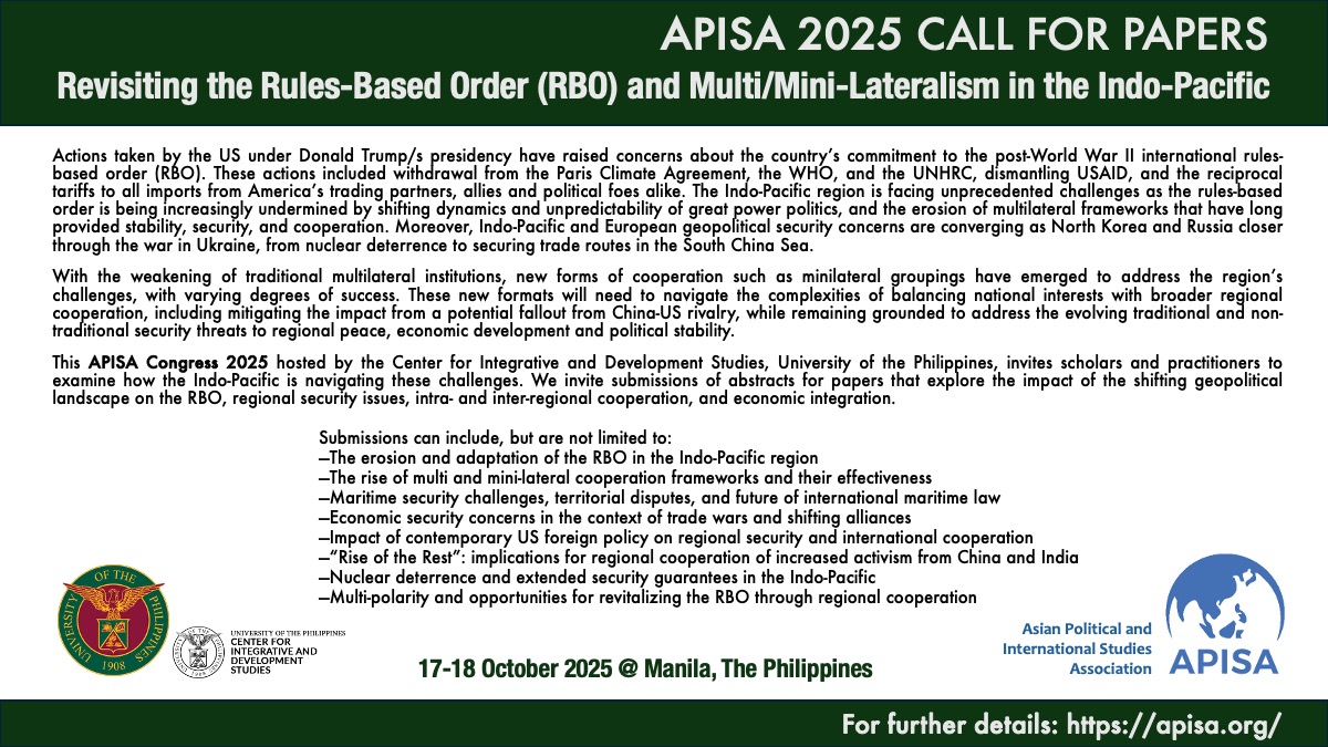 UPV - Call for Papers The Asian Political and International Studies ...
