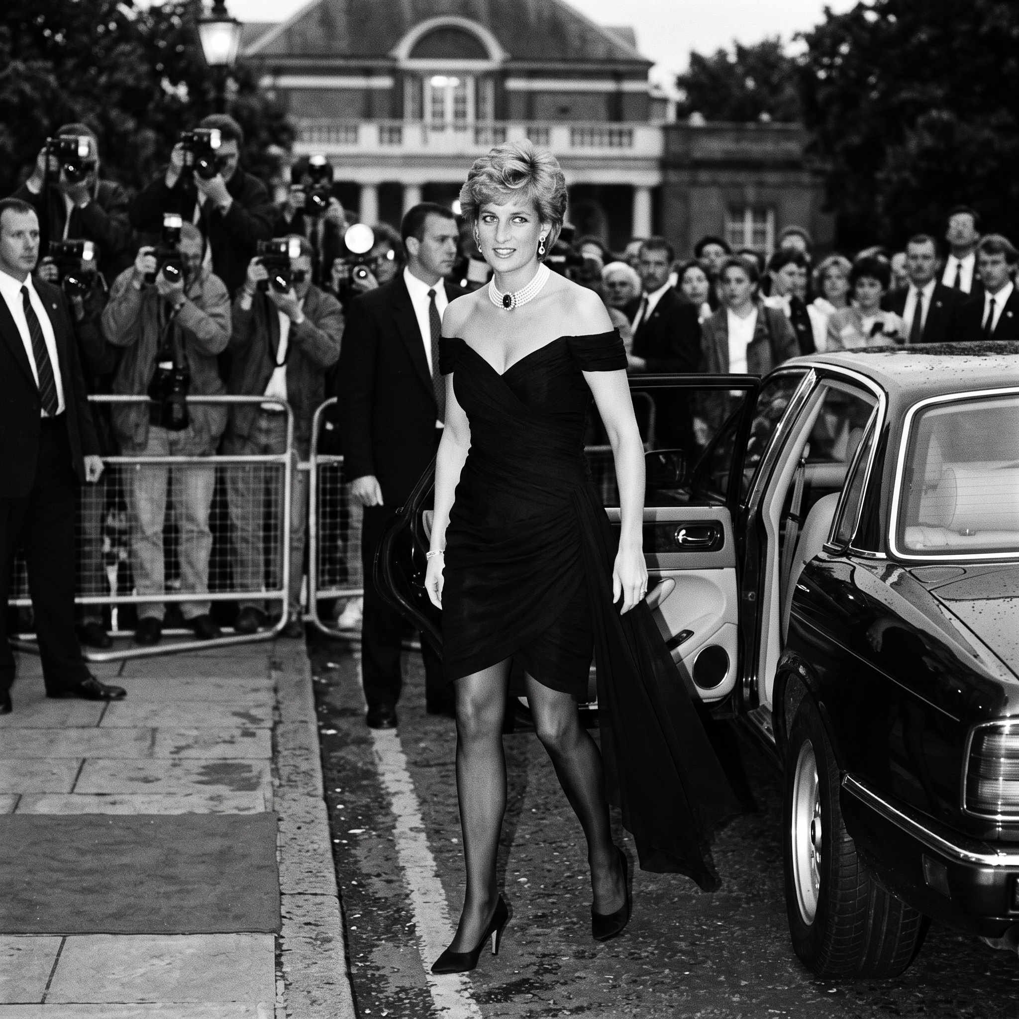 princess diana little black dress The garment, which went on public display Friday at Sotheby's in London, was worn by on June 29, 1994, the broadcast date of an interview in which the then-Prince Charles acknowledged SIZE - True to U.S. Size (Regular Width):9 #StolenValor Slim Contrast Floral Modern