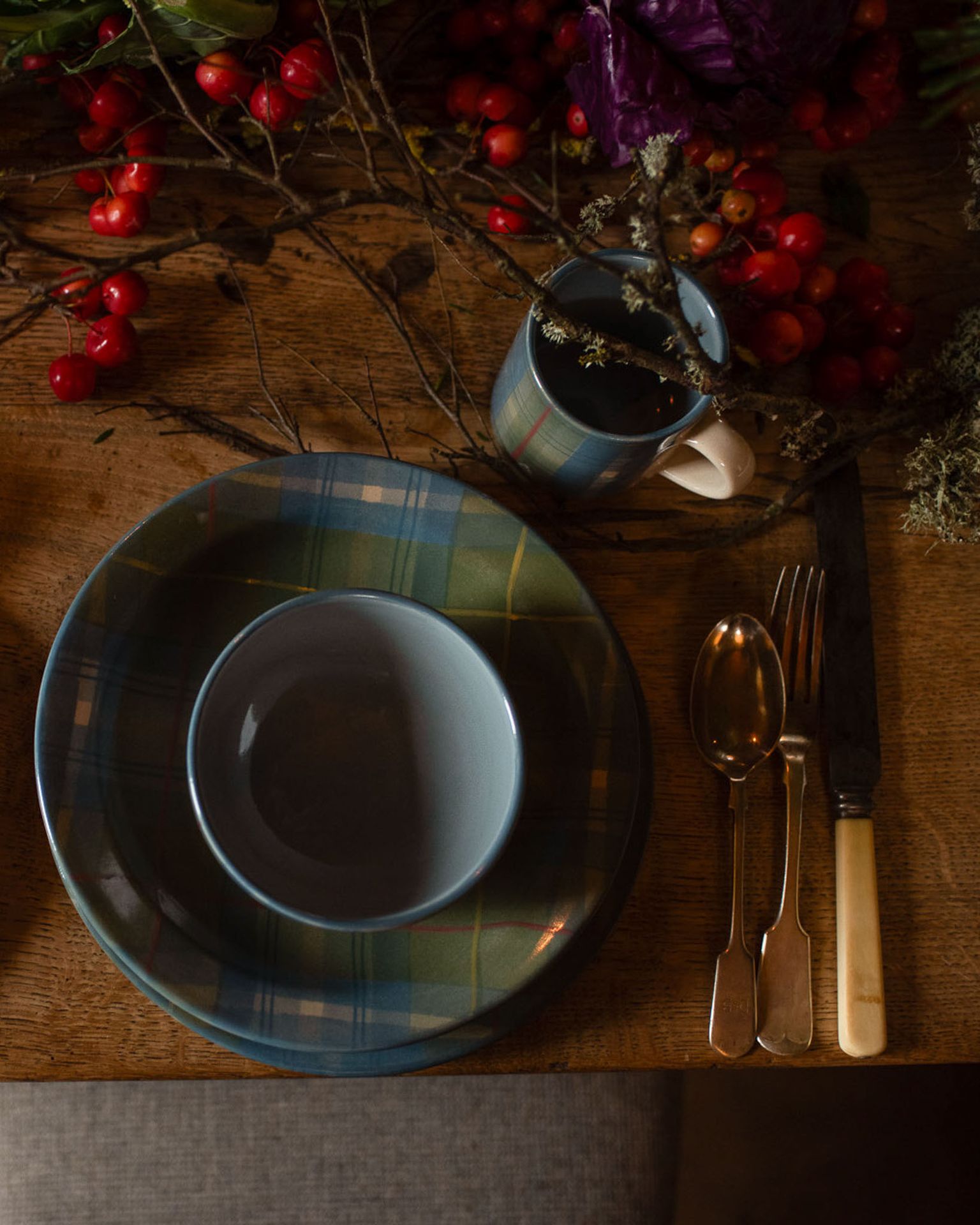 On The 23rd Day Of Advent Our 22-piece dinner set is painted