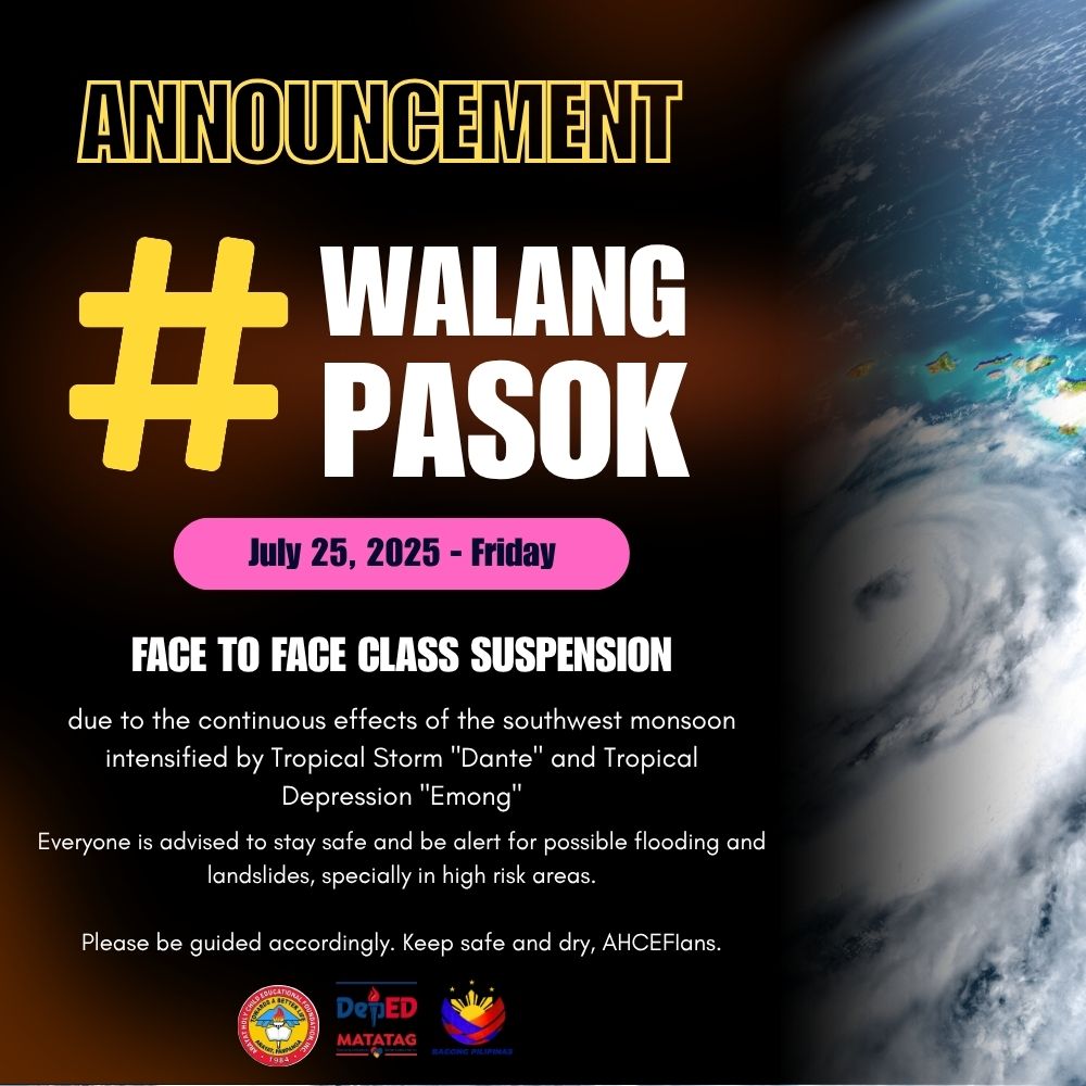 Arayat - ANNOUNCEMENT: Face to Face Class Suspension I July 25, 2025 I ...