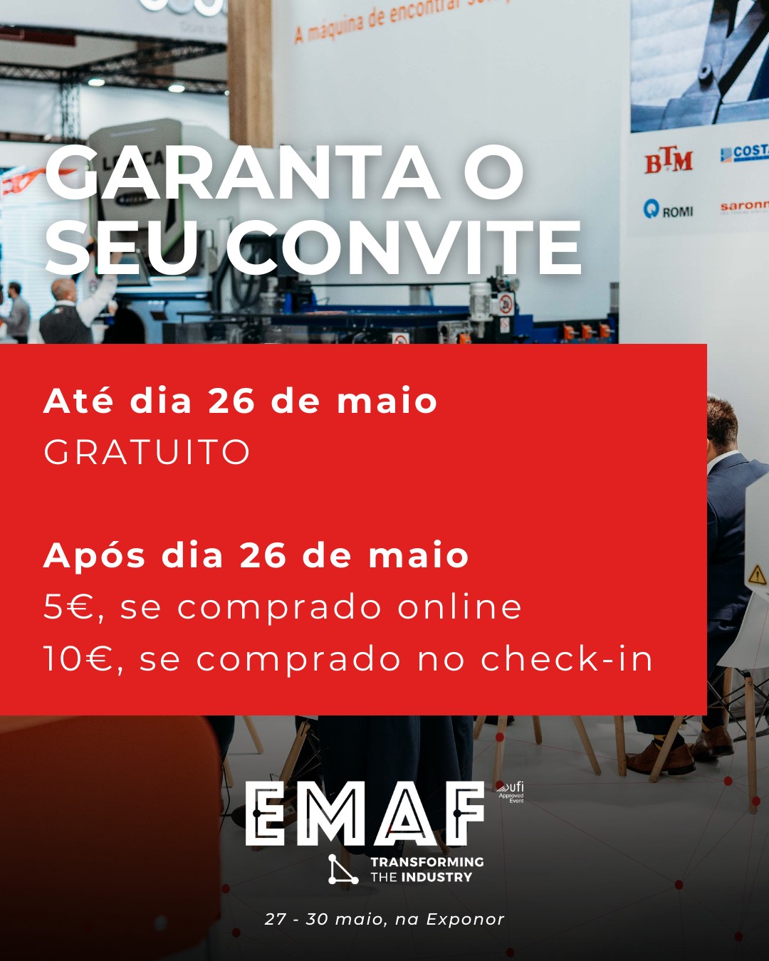 Hoje é o último dia para garantir o seu convite gratuito para a EMAF ...