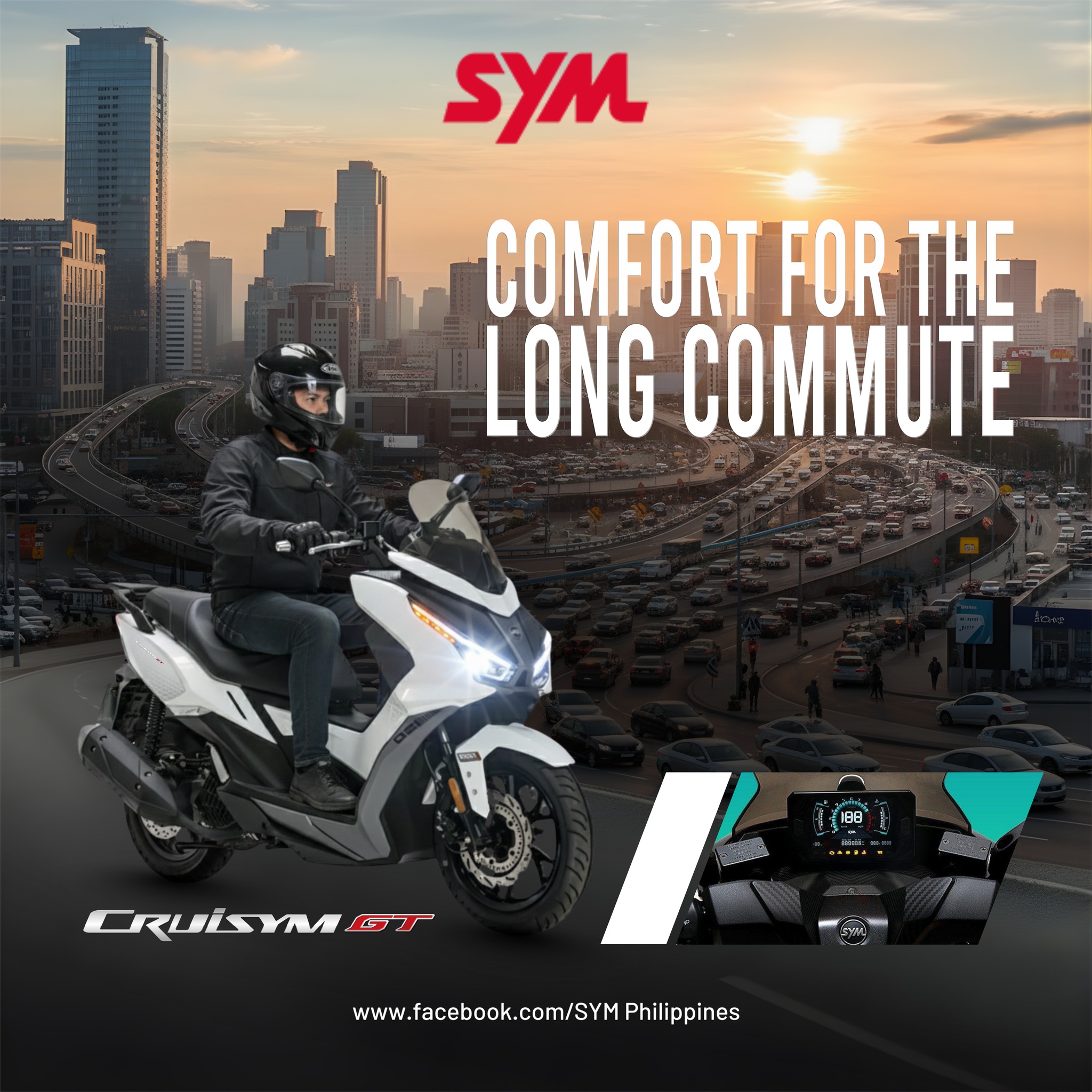 SYM - Comfort makes all the difference. The Cruisym GT 150 offers ample ...