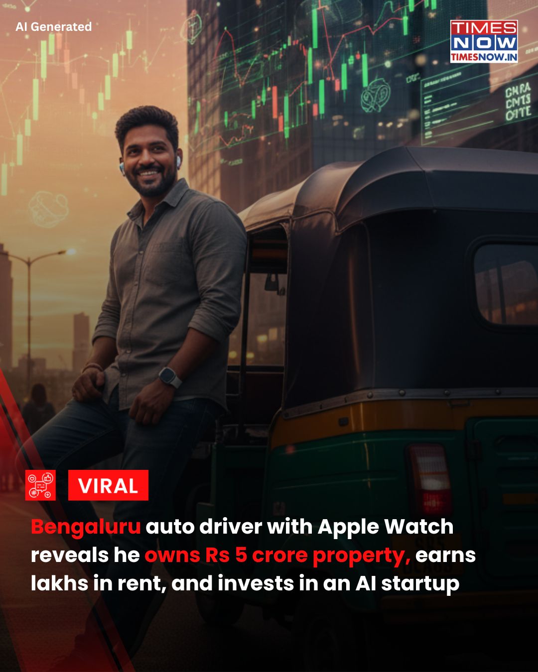 TIMES NOW - A Bengaluru auto driver has gone viral after a... | Facebook