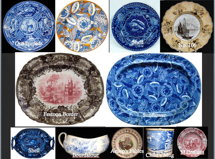 Transferware - Shown are a few of the many transferware patterns. The ...