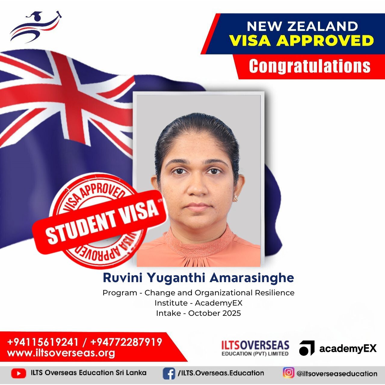 ILTS - 🎉 New Zealand Student Visa Approved! 🇳🇿 Congratulations to ...