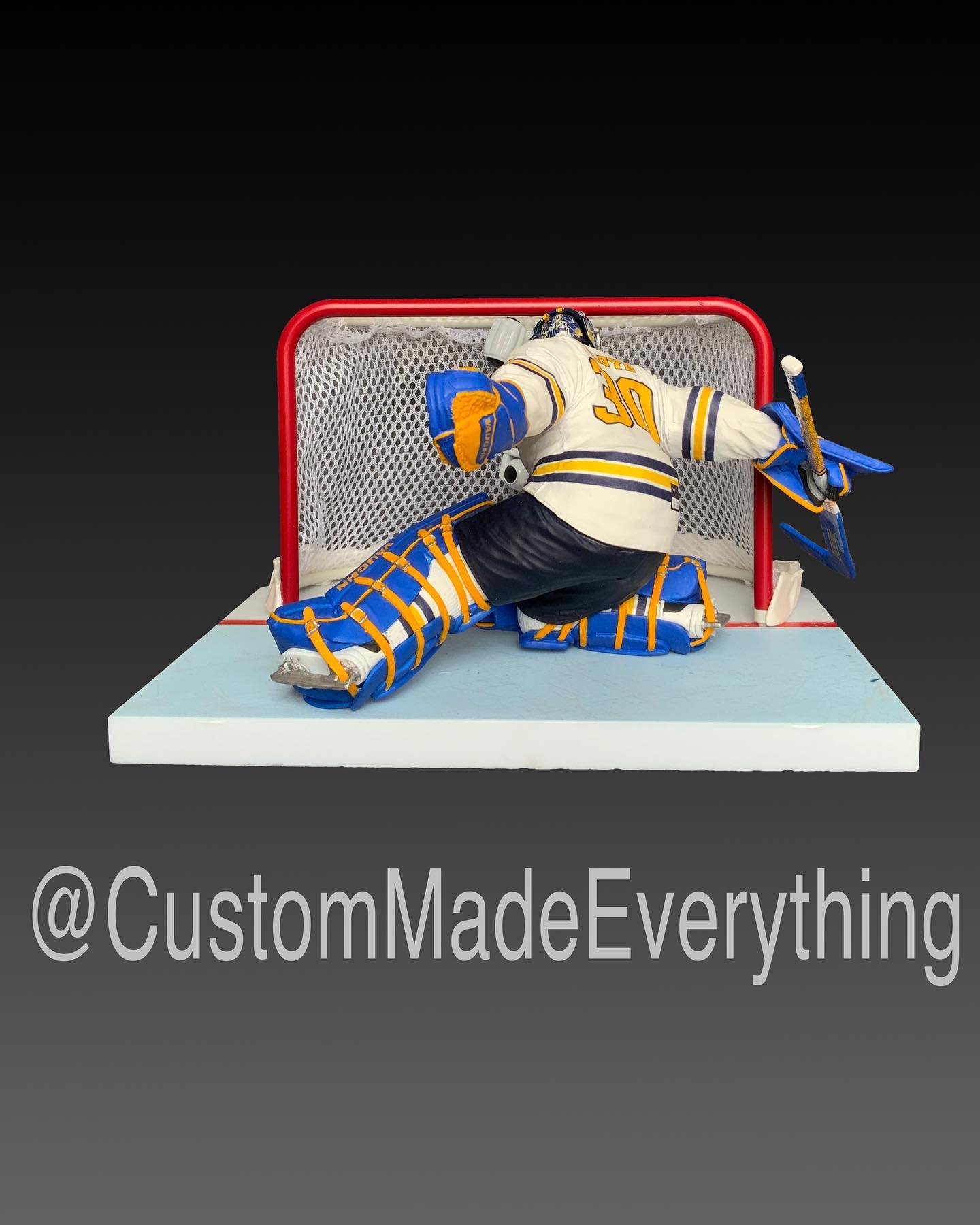 Pretty cool to have the goalie pads featured in this McFarlane