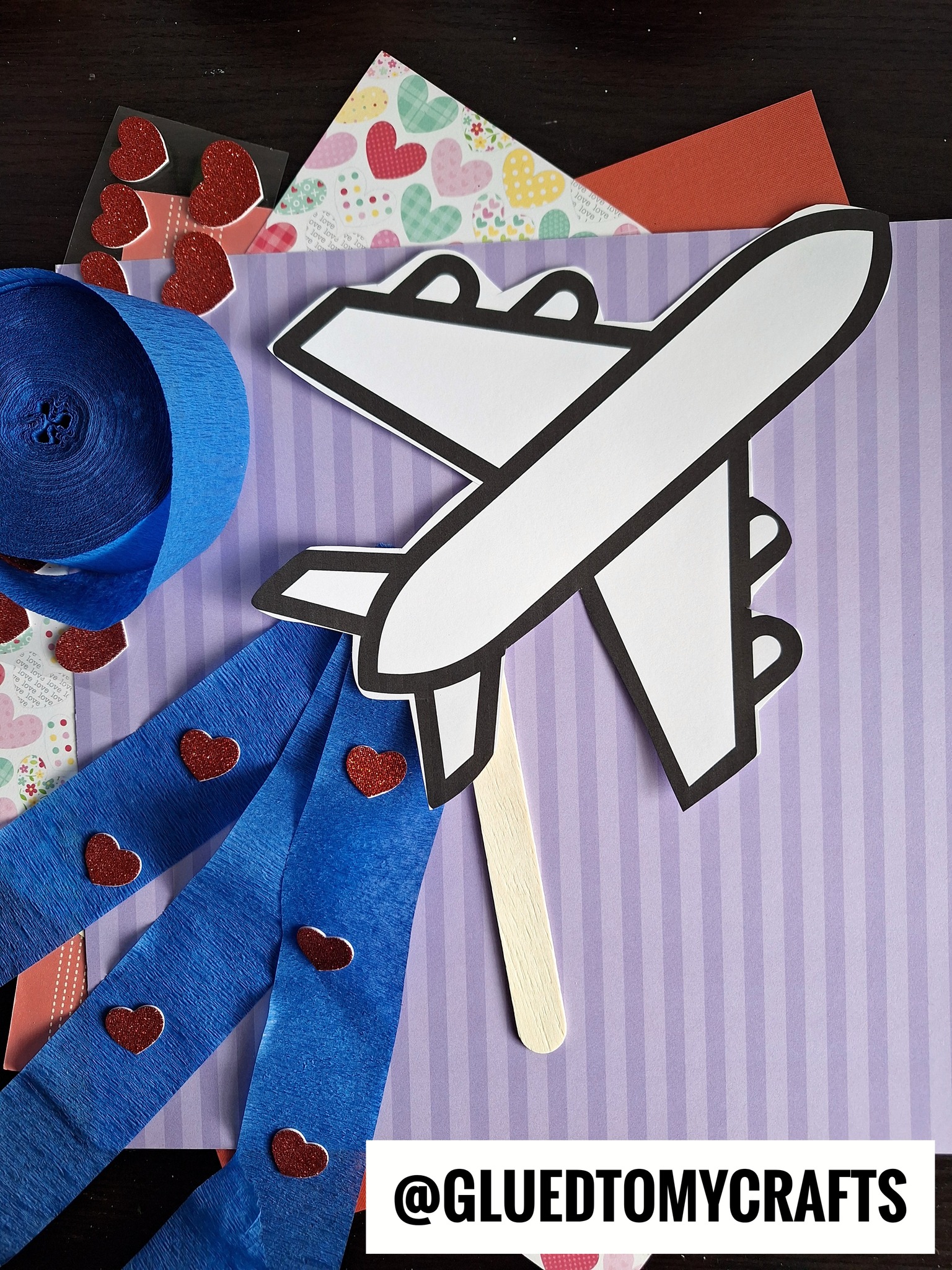 Crepe Paper Airplane Craft Idea For... - Glued to My Crafts | Facebook